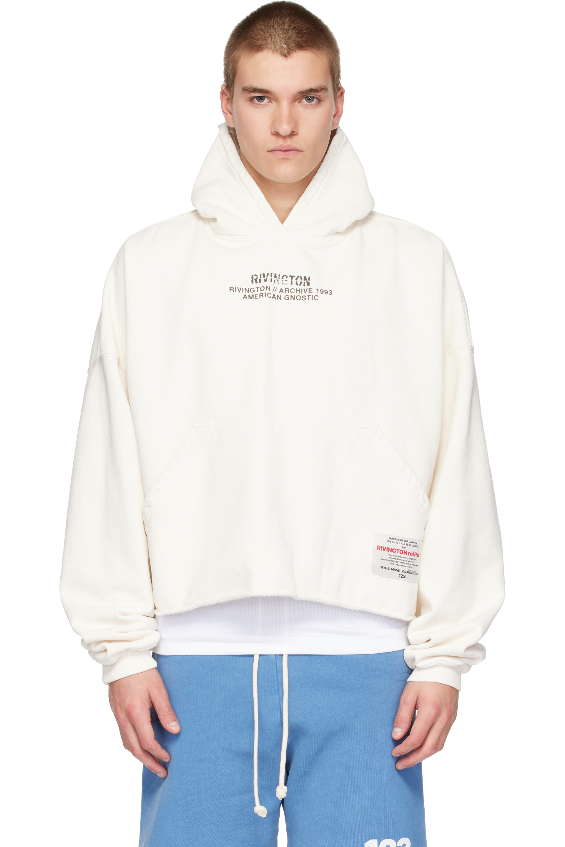 Rivington Roi Rebis - Off-White 'Archive American' Cropped Hoodie