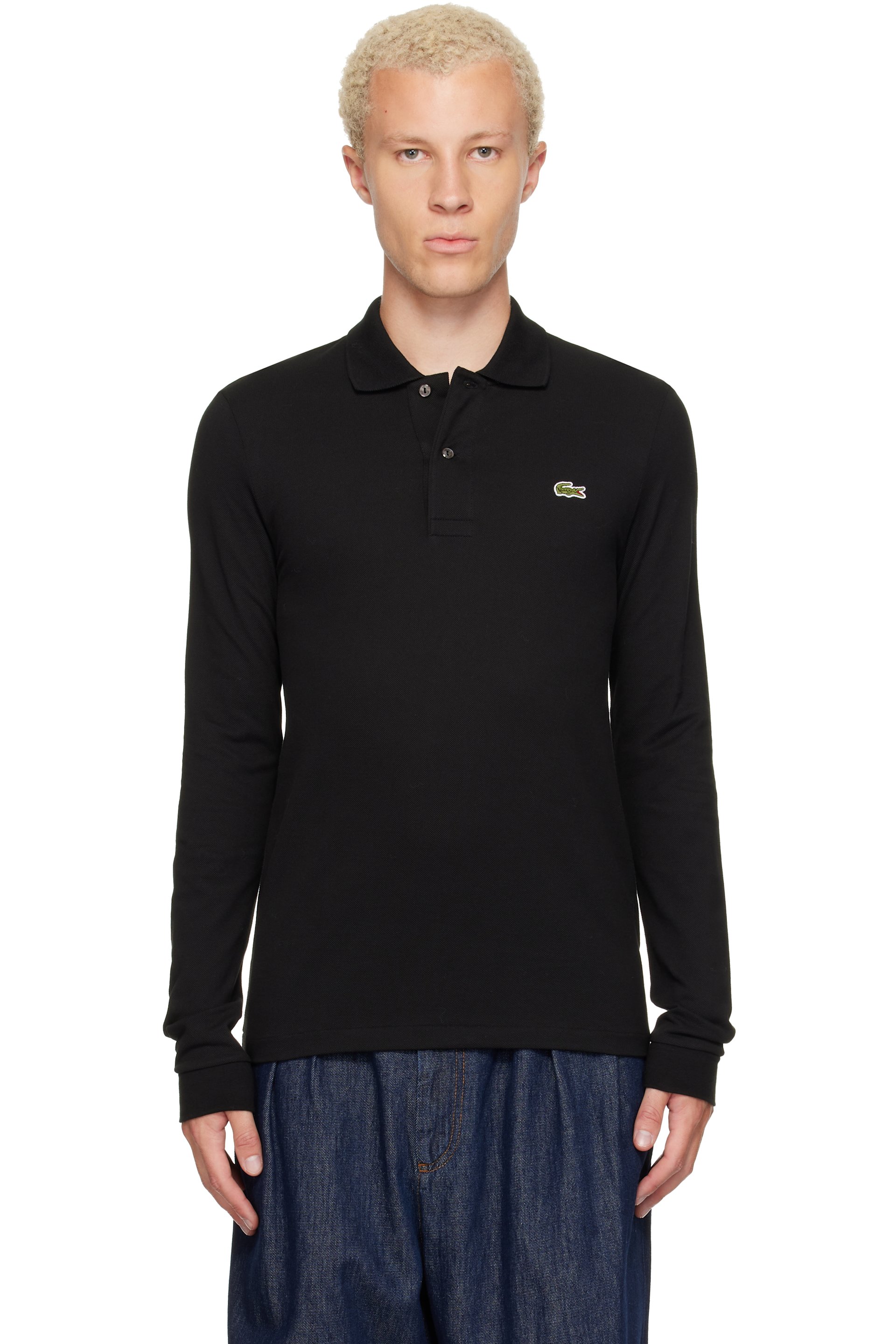 Lacoste - Black Classic Fit Long Sleeve L.12.12 Polo