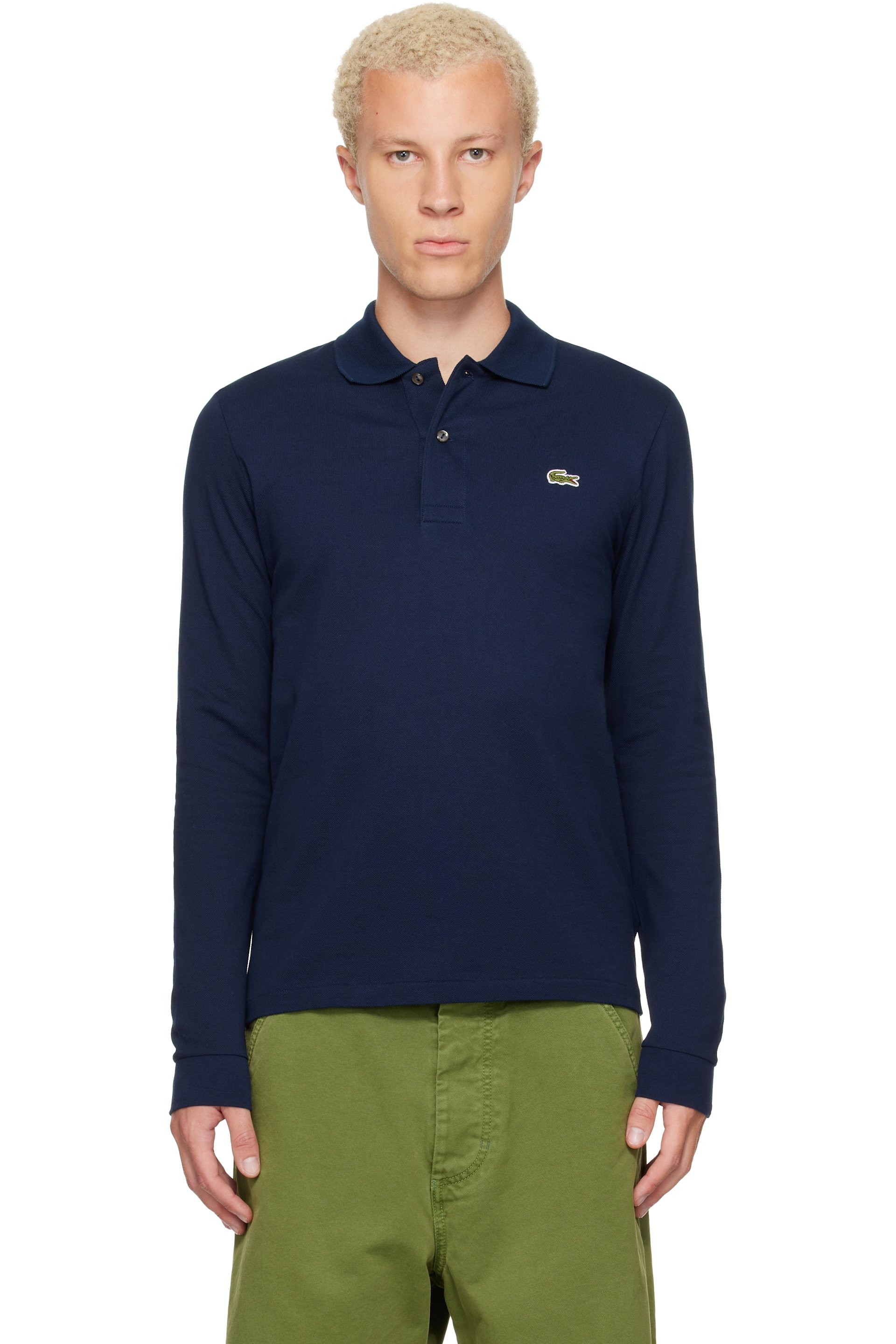 Lacoste - Navy Classic Fit Long Sleeve L.12.12 Polo