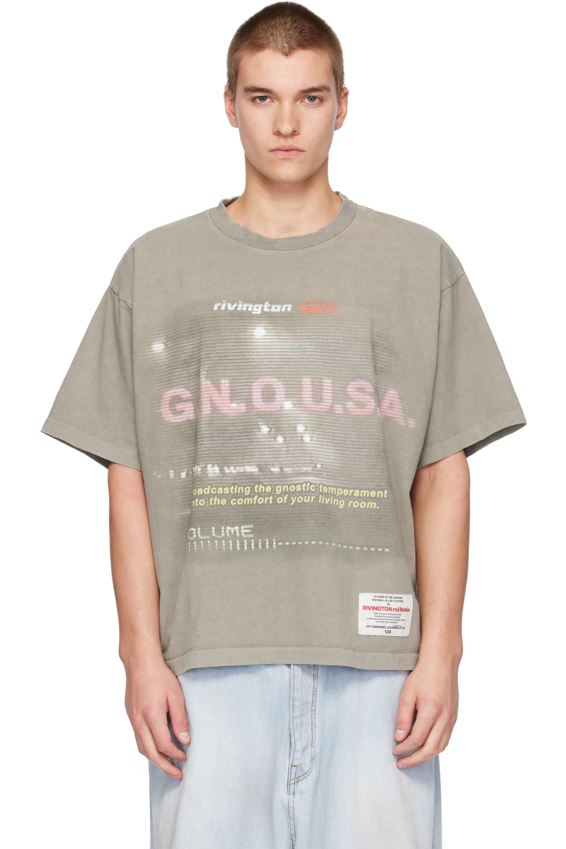 Rivington Roi Rebis - Gray 'Rivington TV' Tyler T-shirt