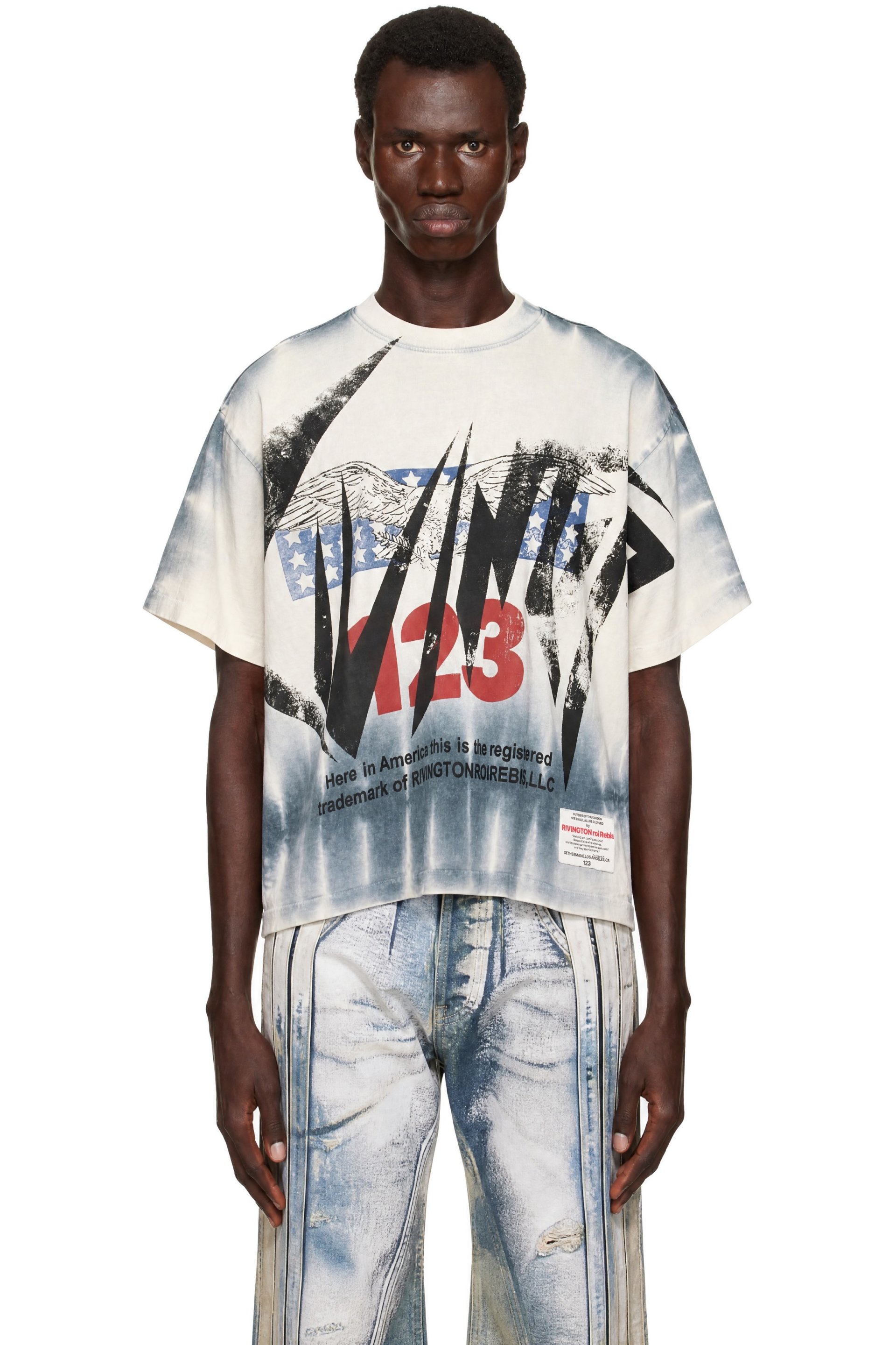 Rivington Roi Rebis - Off-White & Gray Trademark CVA Short Sleeve T-shirt