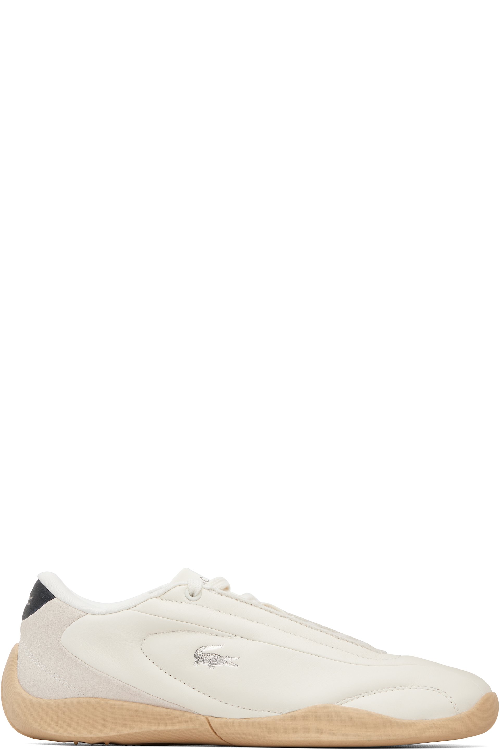 Lacoste - Beige Protect Leather Sneakers