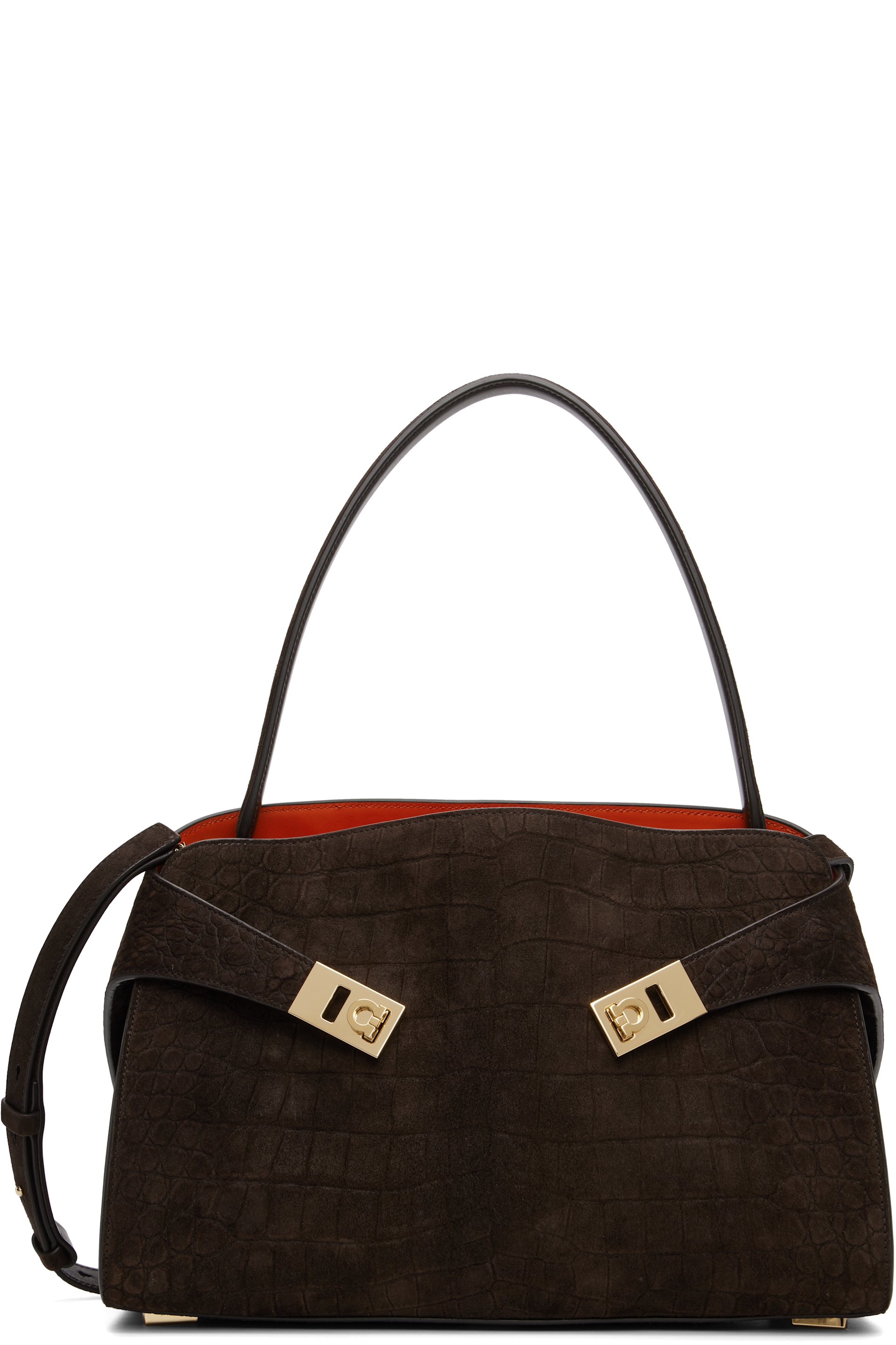 Ferragamo - Brown M Hug Soft Shoulder Bag