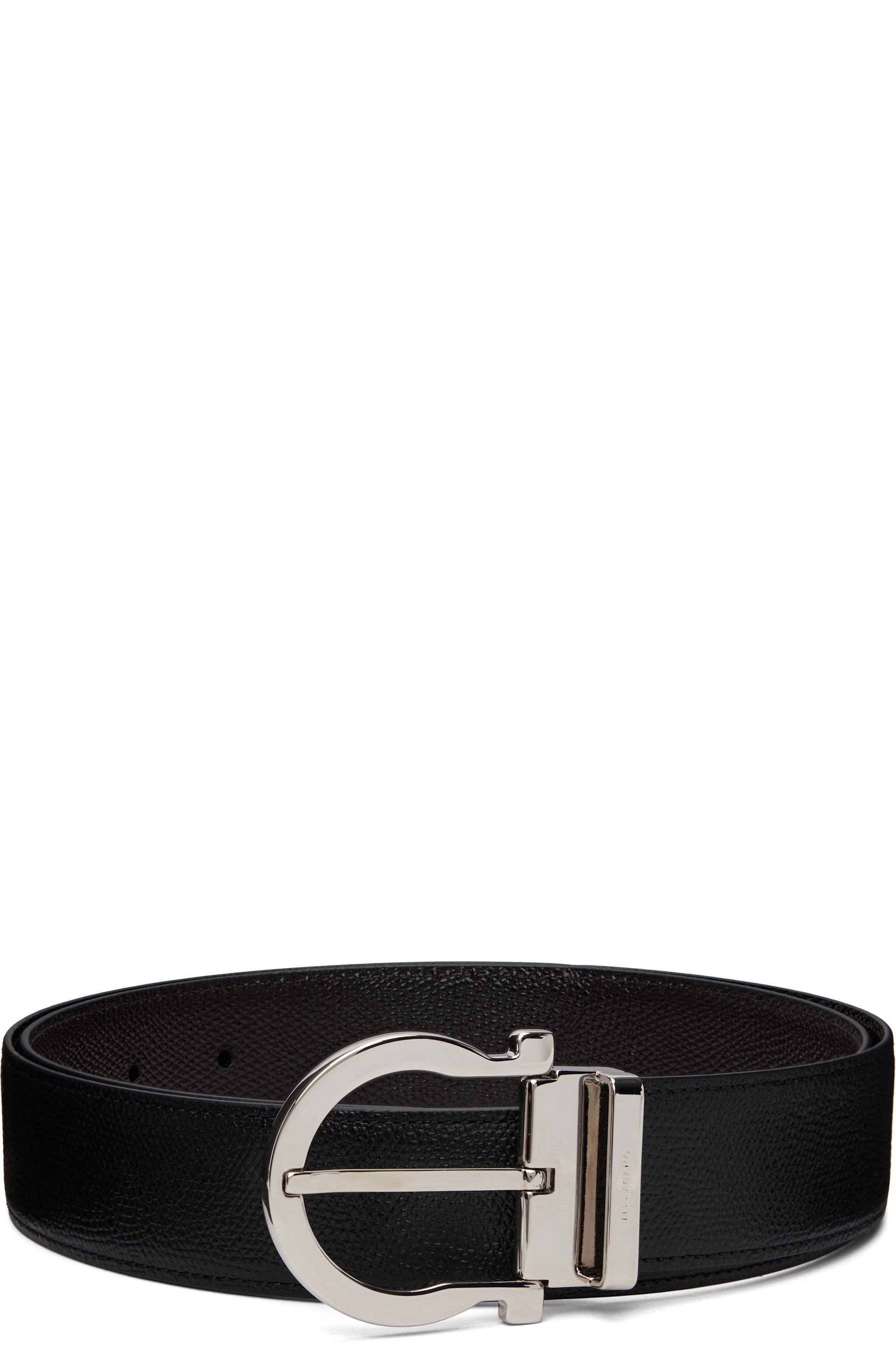 Ferragamo - Black & Brown Adjustable & Reversible Belt
