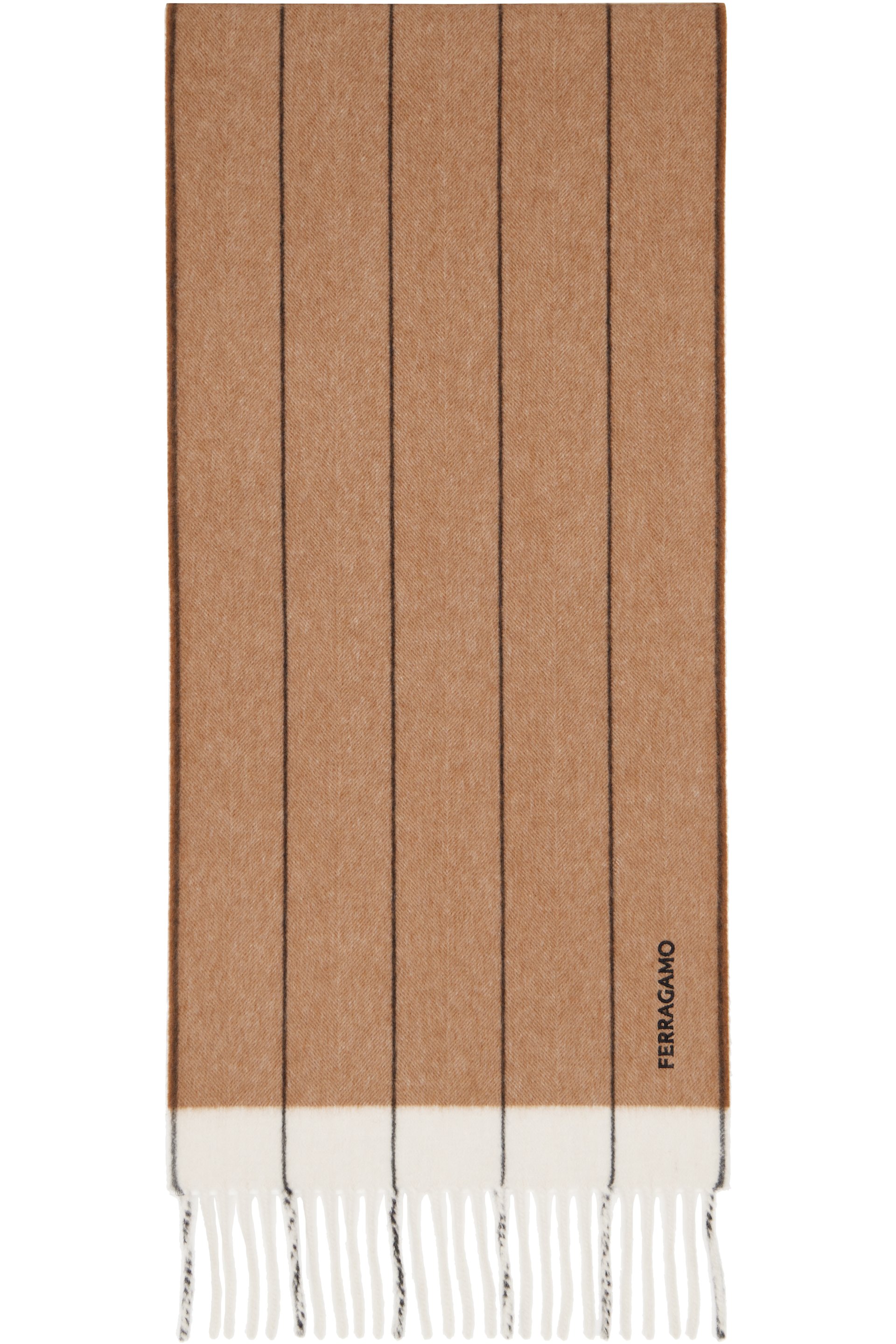 Ferragamo - Tan Mixed Cashmere Scarf