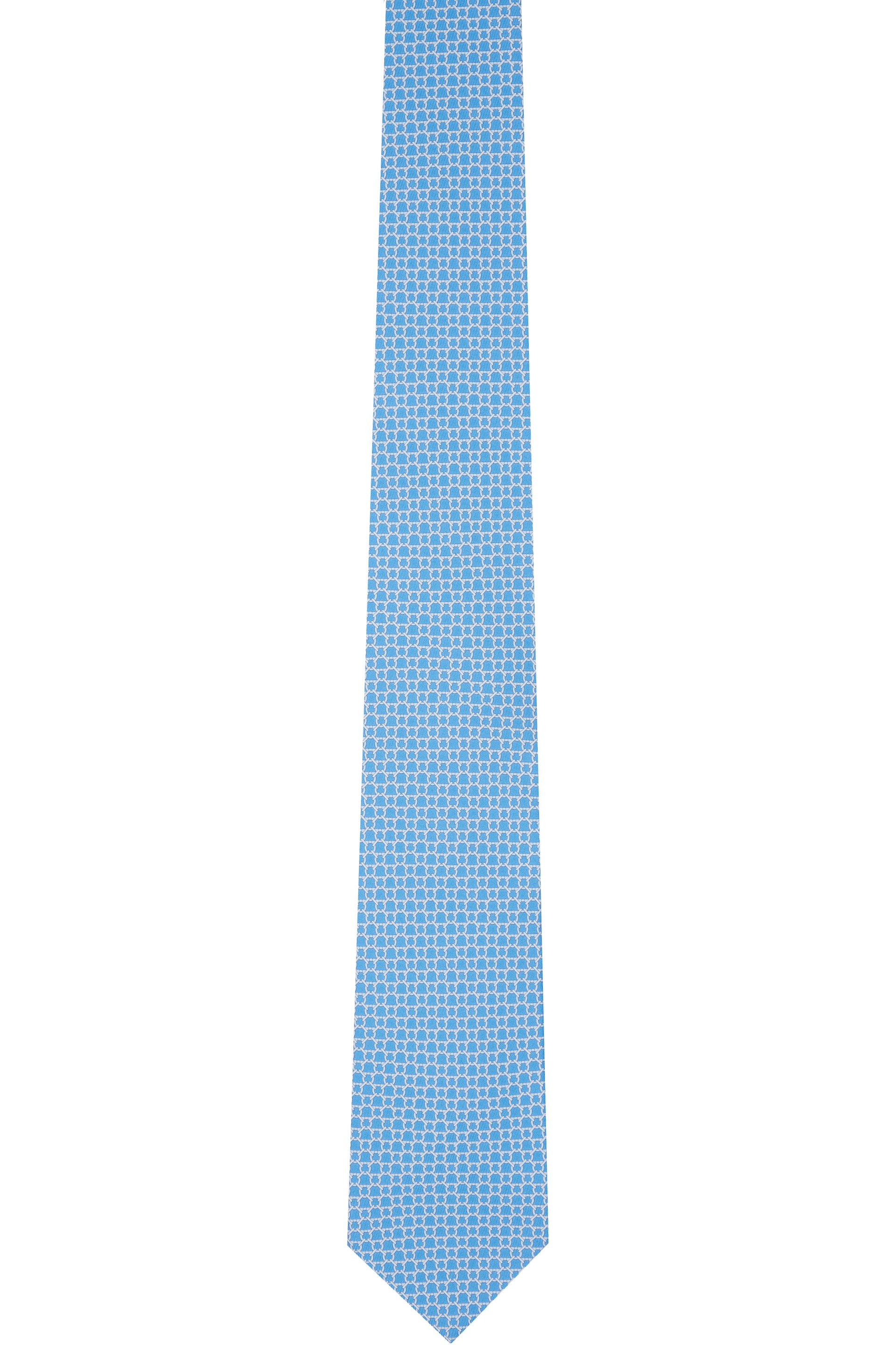 Ferragamo - Blue Link Print Silk Tie