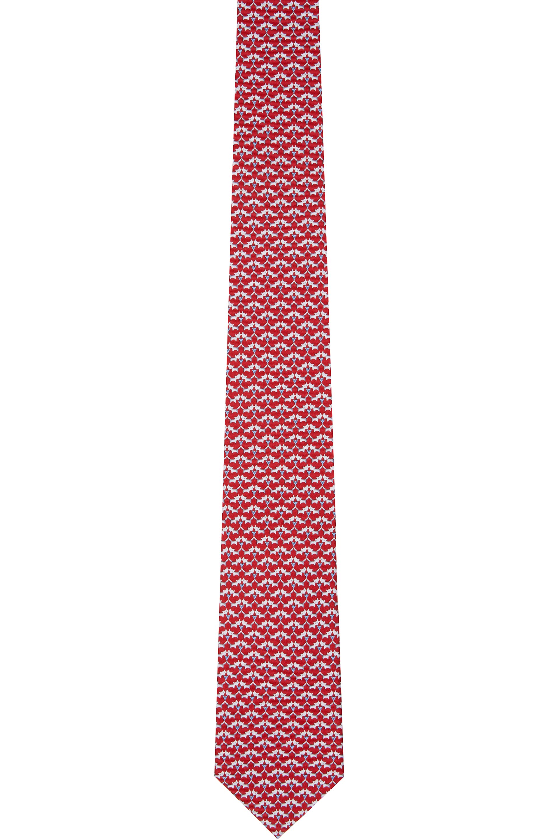 Ferragamo - Red Cat Print Silk Tie