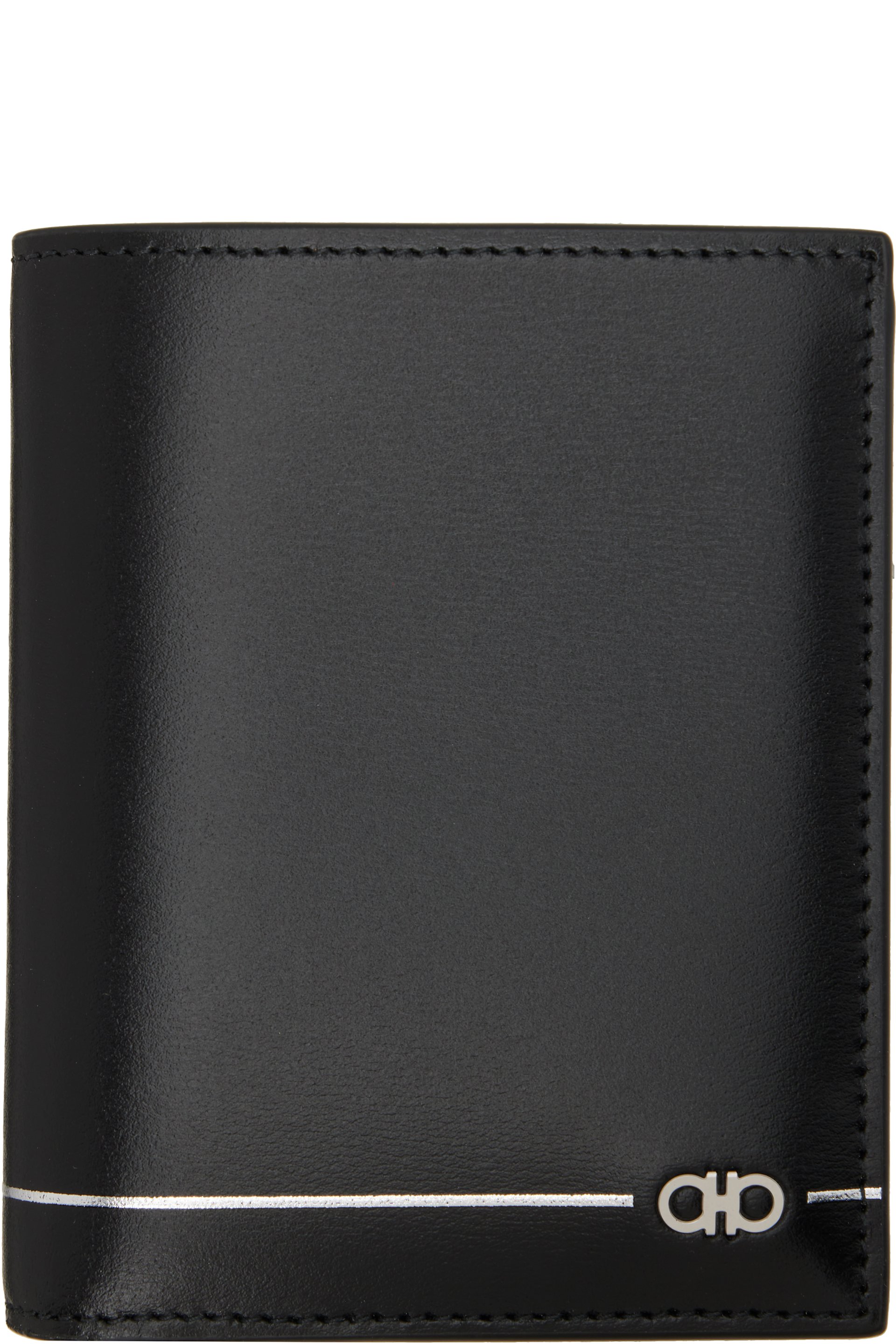 Ferragamo - Black Gancini Credit Card Holder