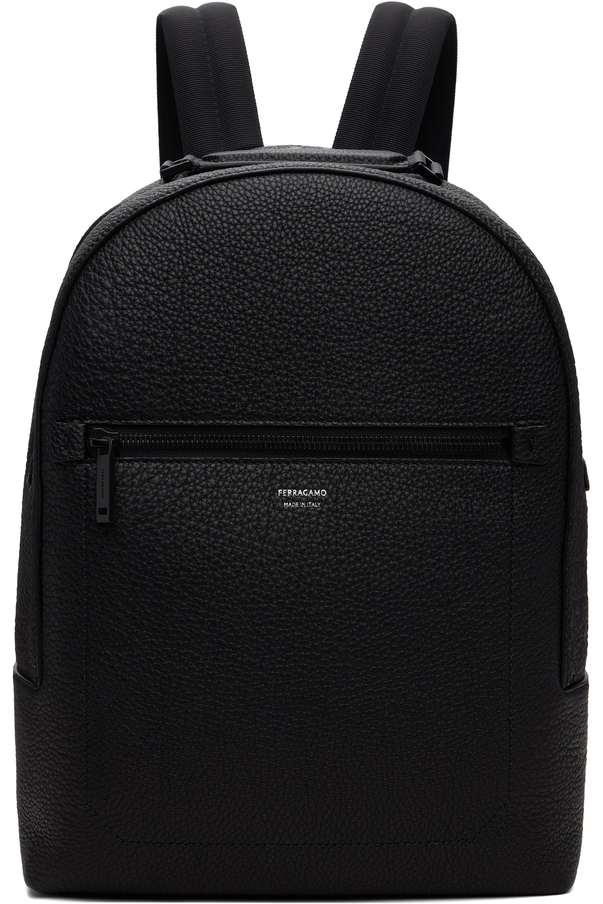 Ferragamo - Black Leather Backpack