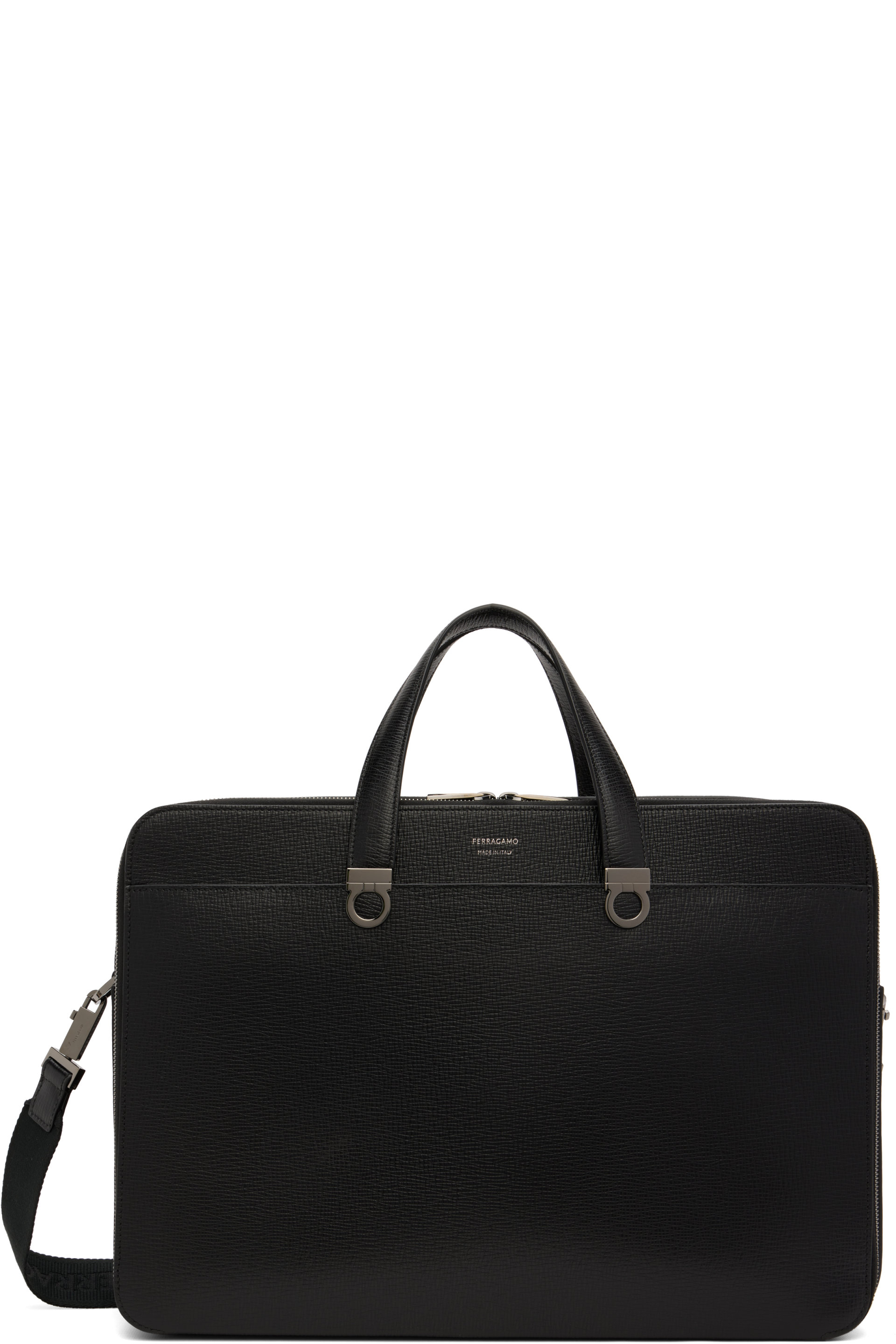 Ferragamo - Black Gancini Briefcase