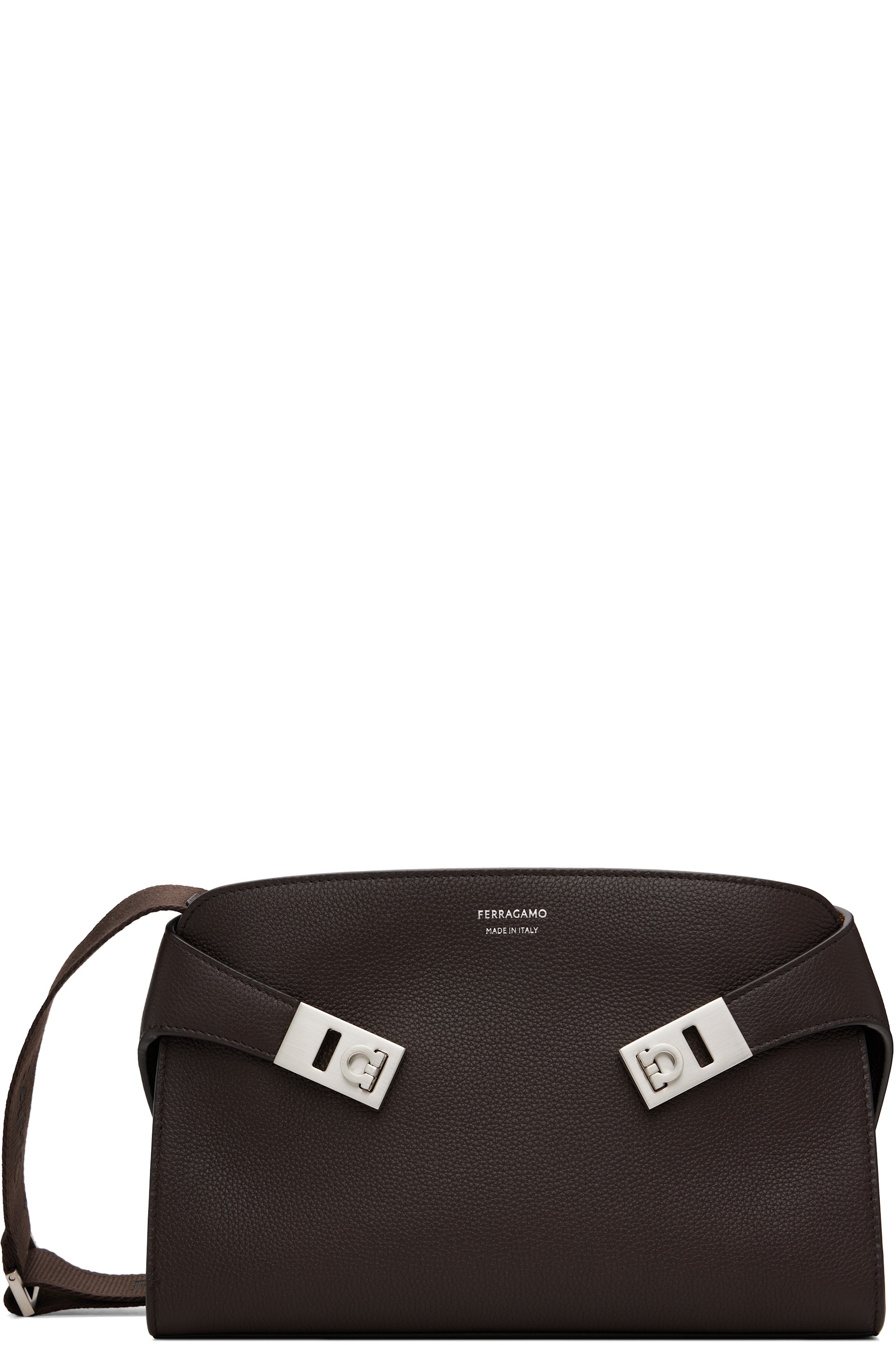Ferragamo - Sac messager brun - Hug