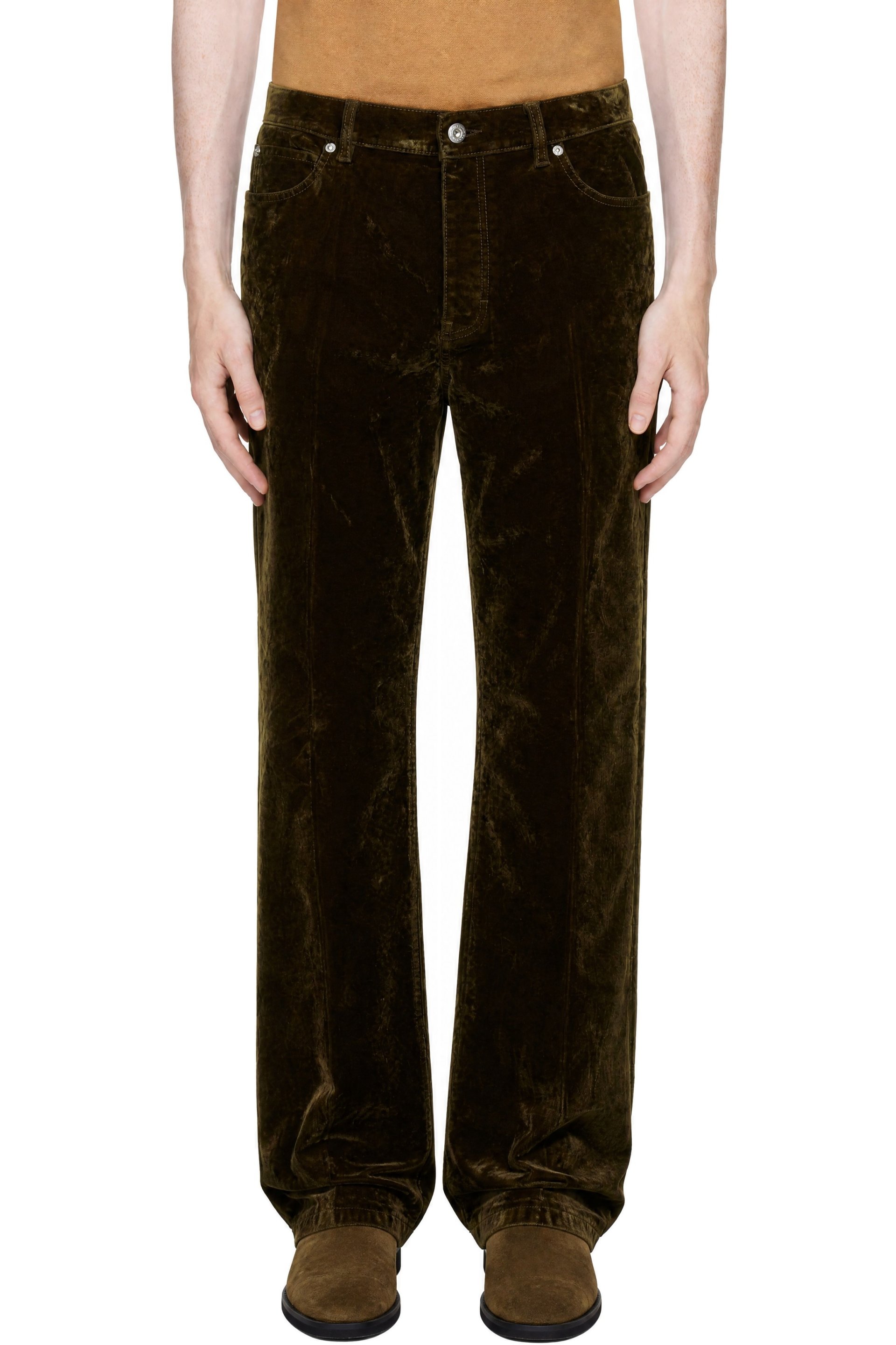 Ferragamo - Pantalon brun à cinq poches