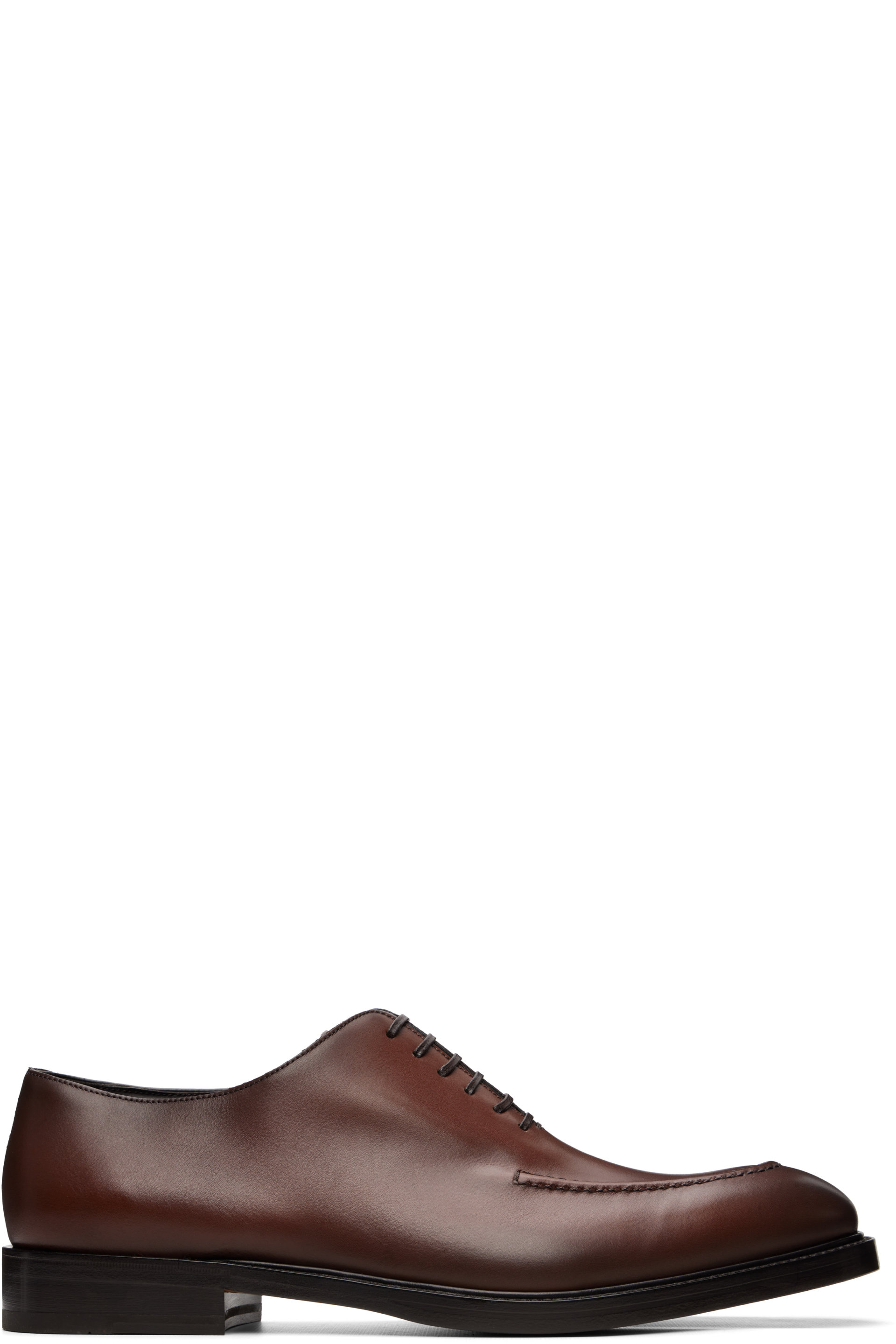Ferragamo - Brown Stitched Oxfords