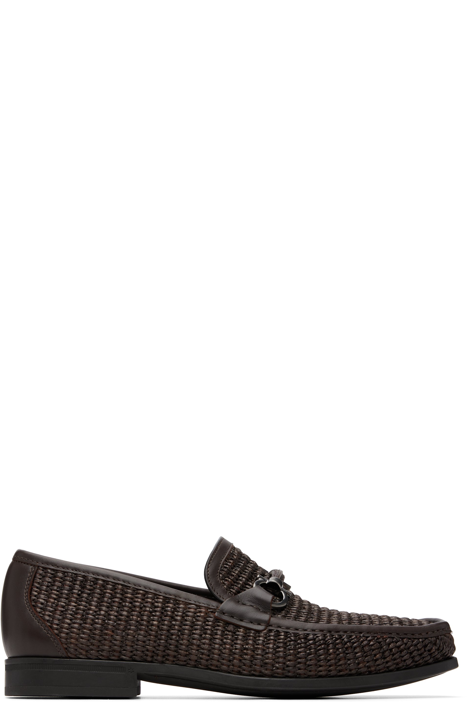 Ferragamo - Brown Gancini Ornament Loafers
