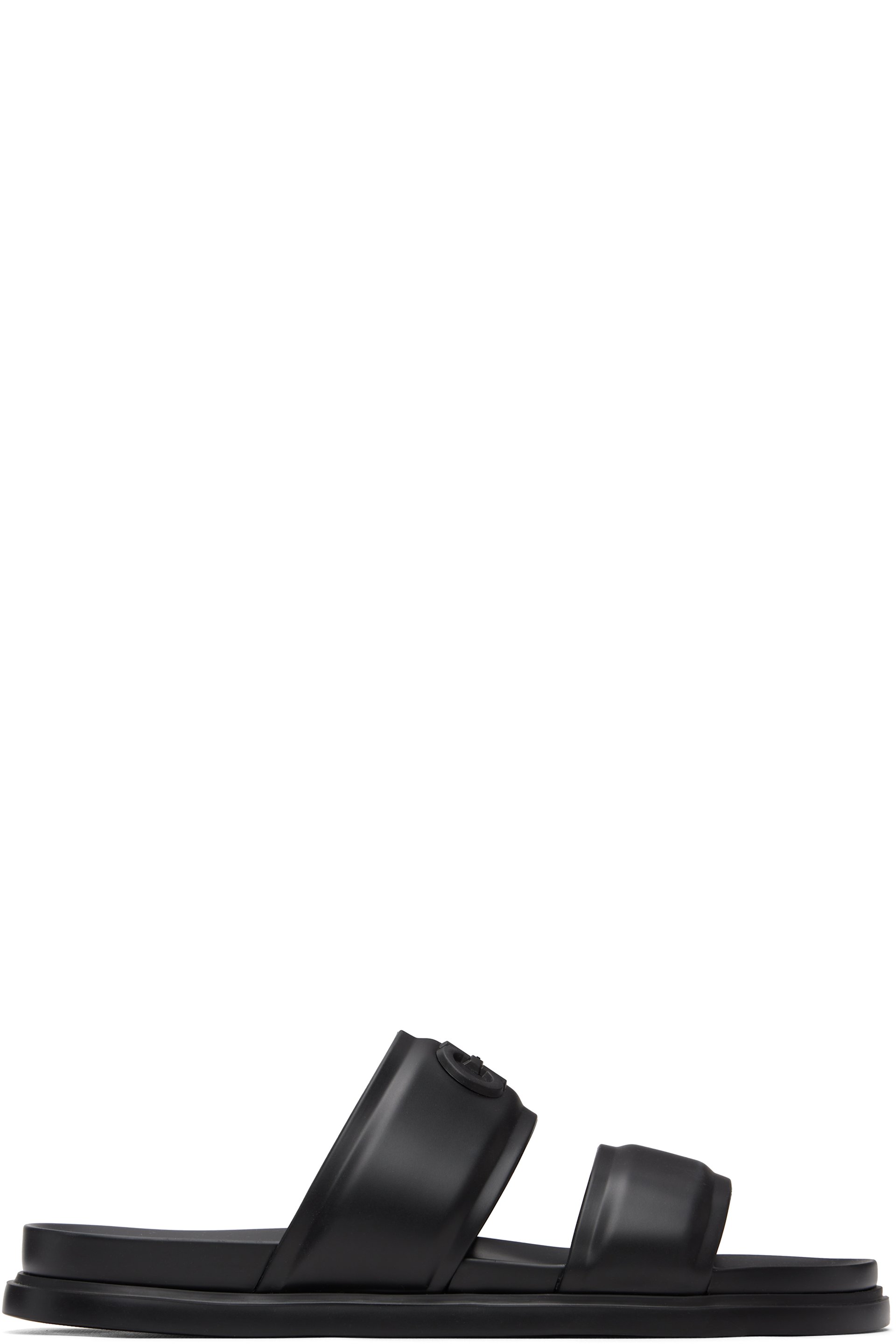 Ferragamo - Black Gancini Ornament Slide Sandals