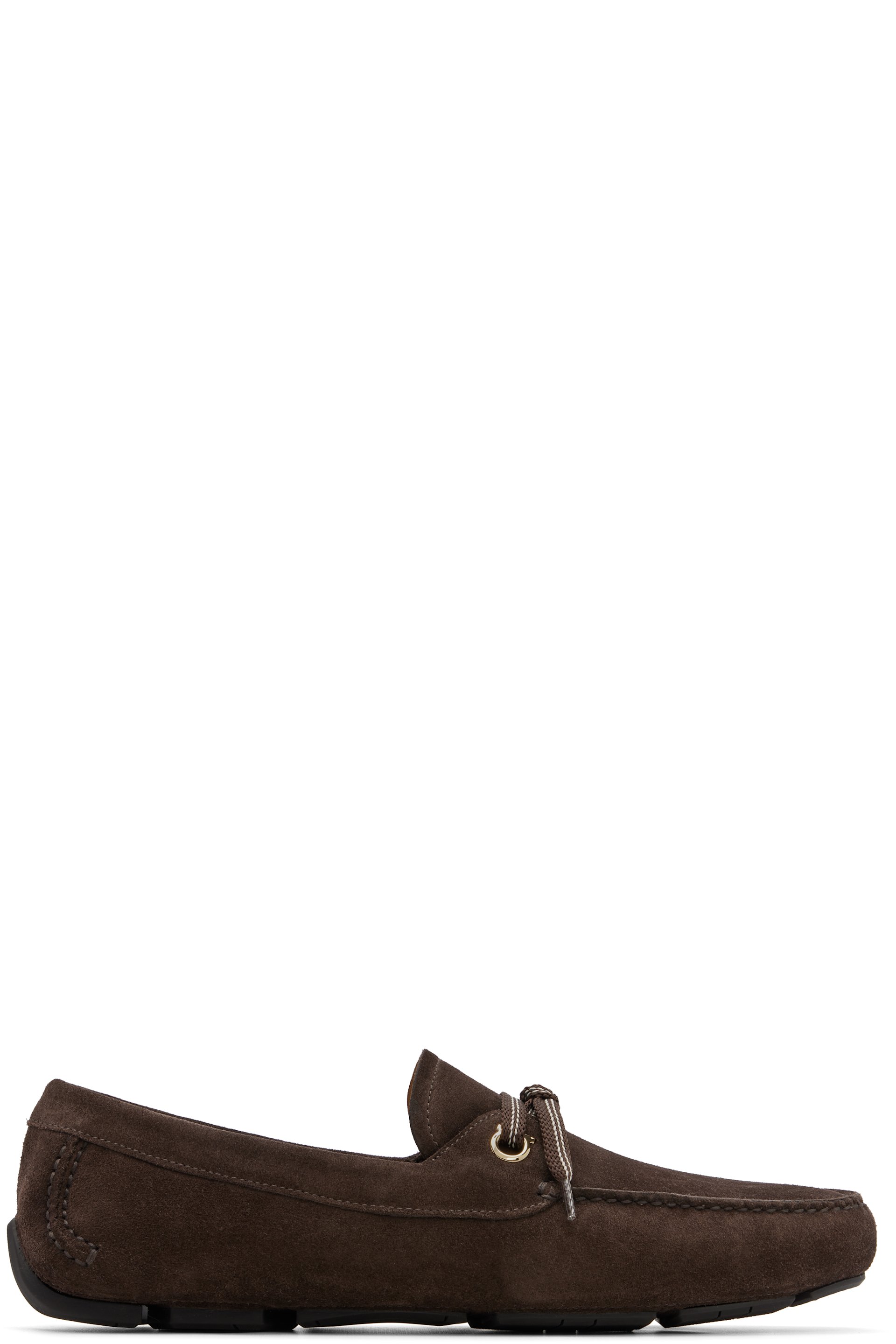 Ferragamo - Brown Laced Driver Loafers