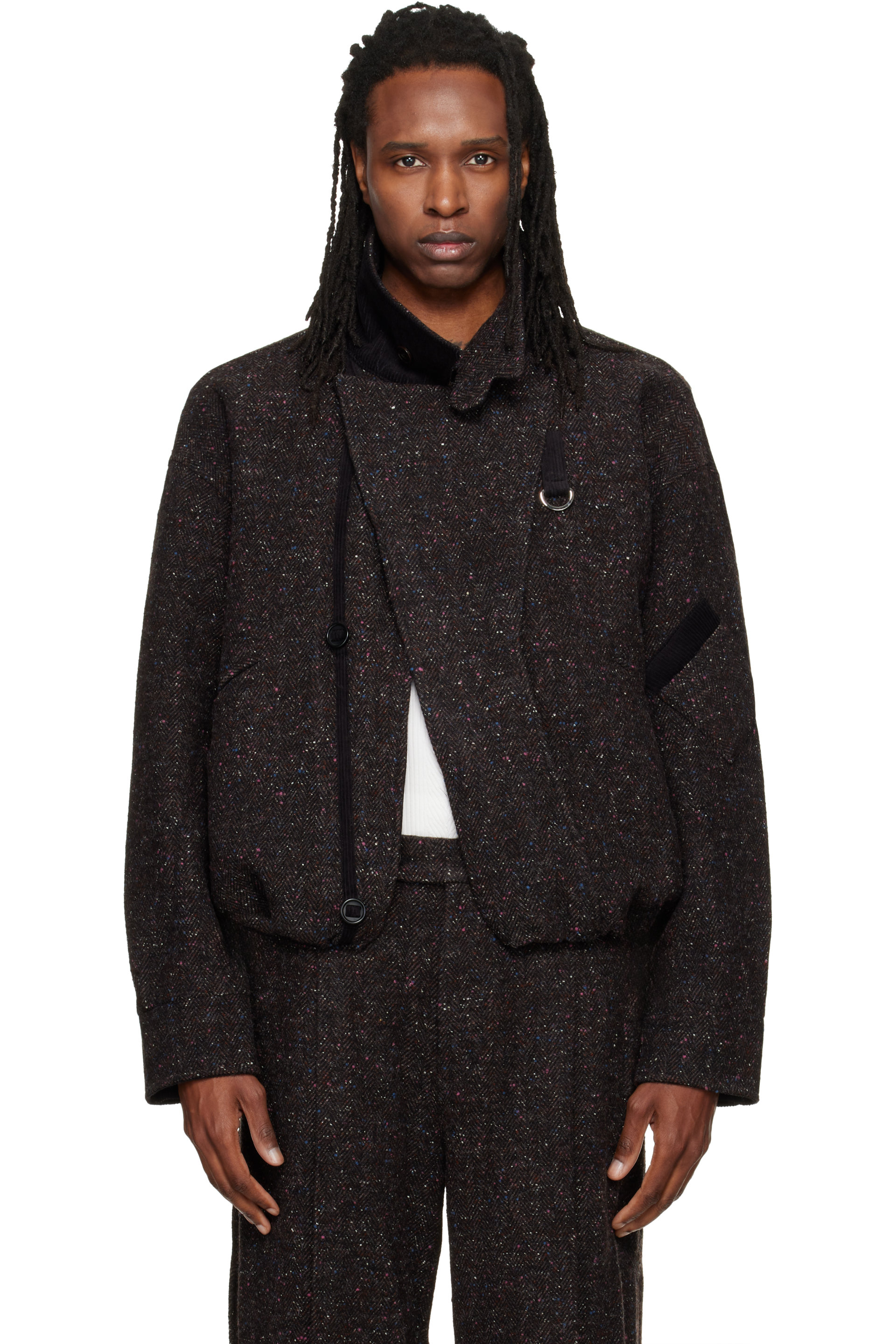 NULLUS - Blouson étagé MK3 gris à patte