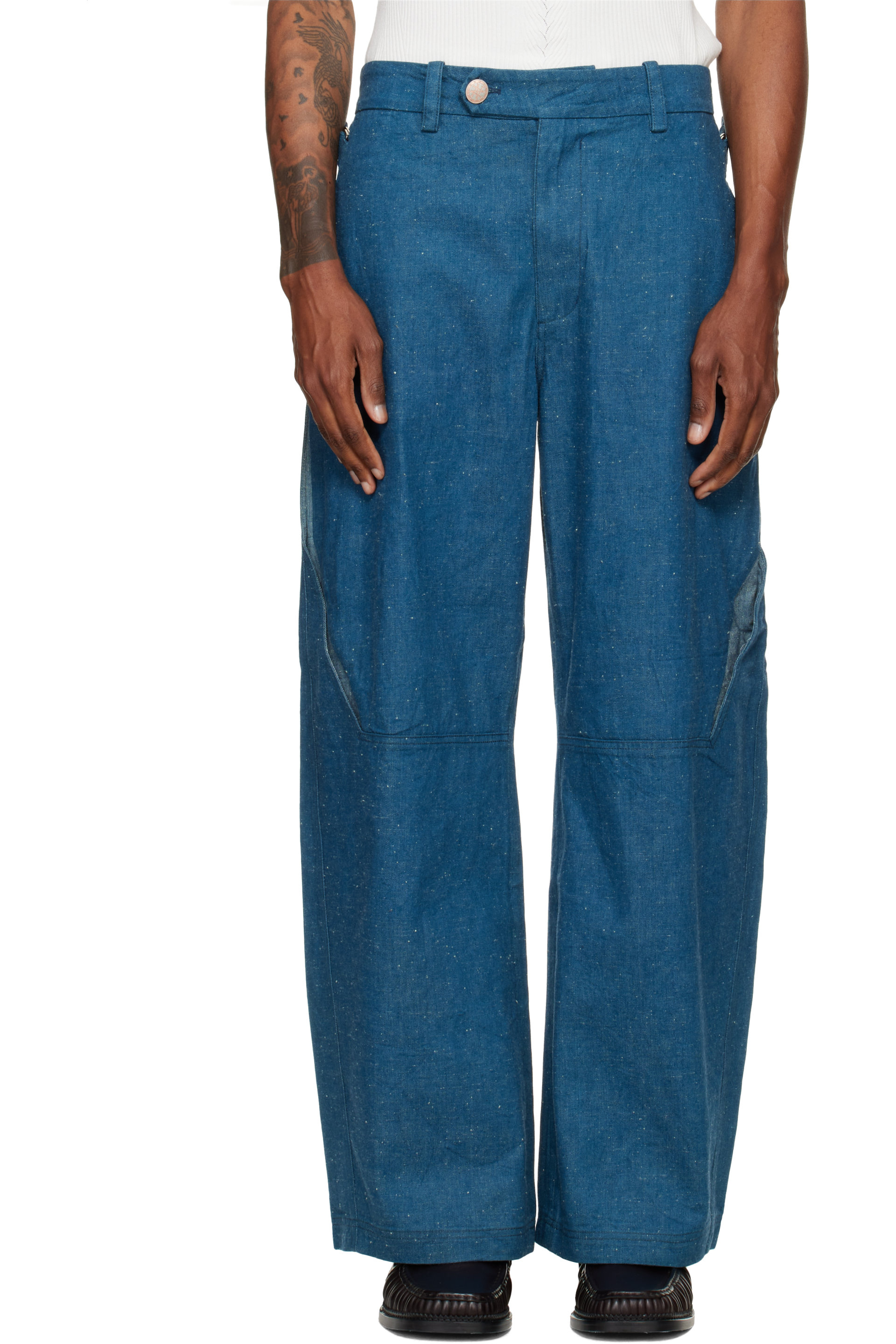 NULLUS - Jean Low Poly Shift bleu