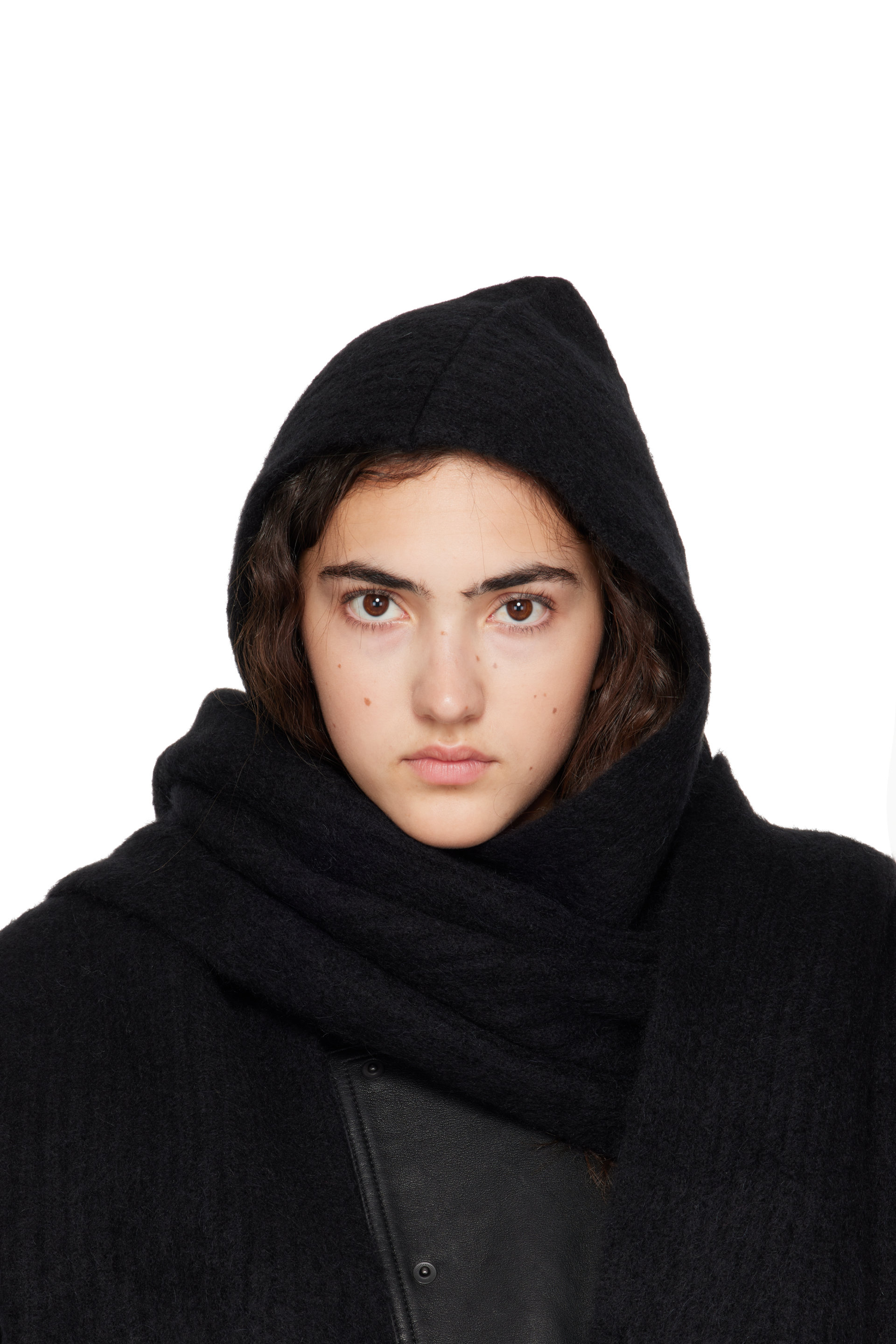 Givenchy - Black Hooded Alpaca Scarf
