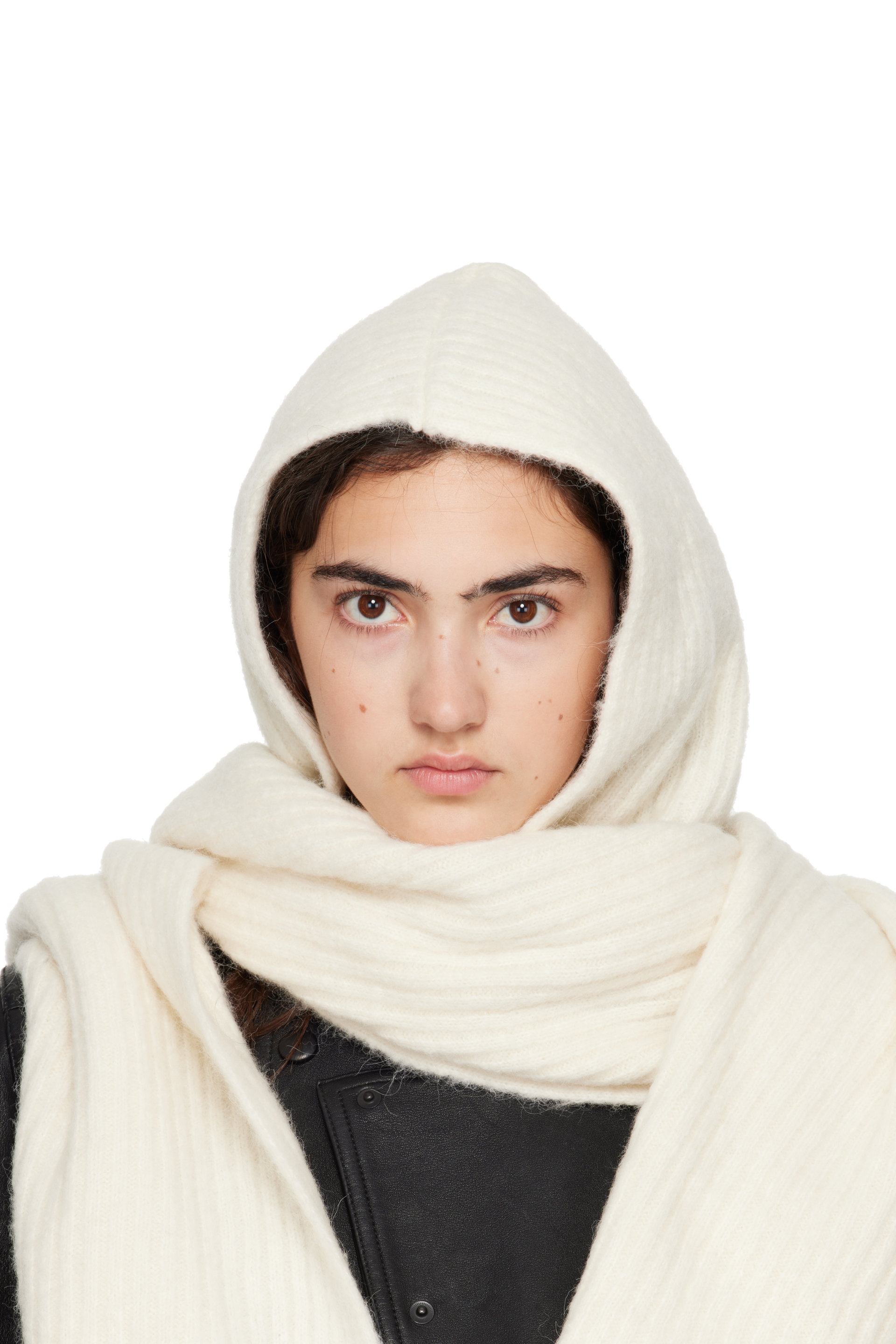 Givenchy - Off-White Hooded Alpaca Scarf