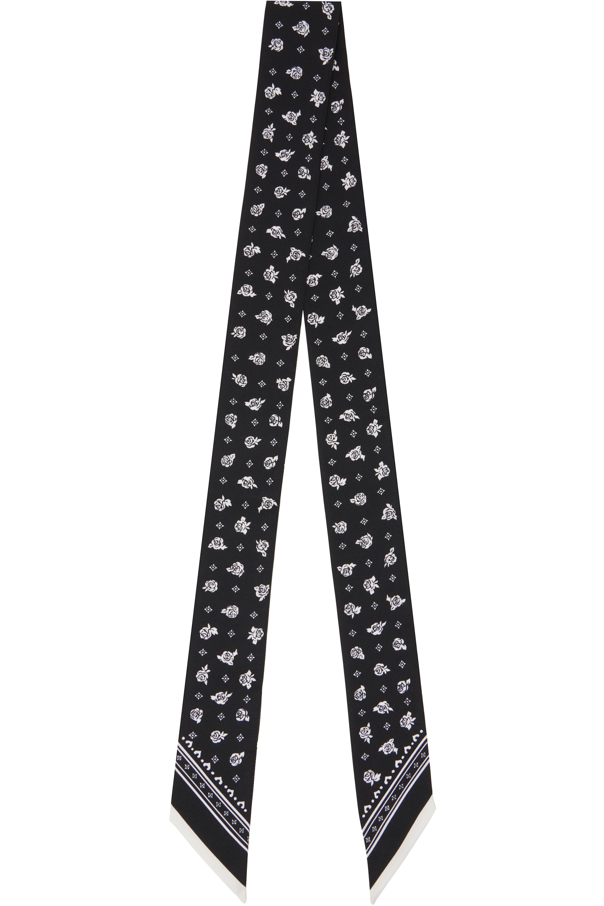 Givenchy - Black Bandana Bandeau Silk Scarf