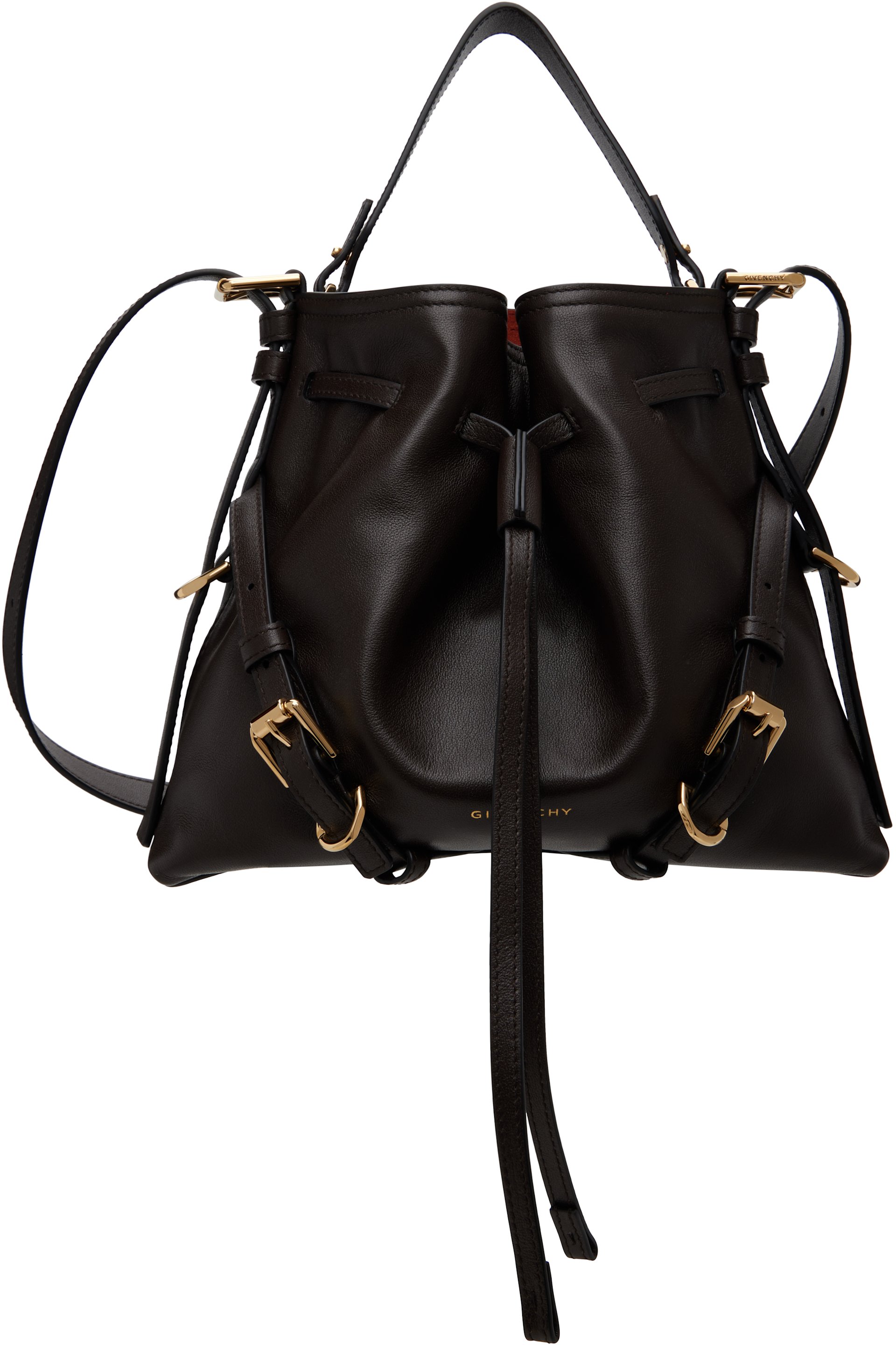 Givenchy - Brown Small Voyou Bucket Bag
