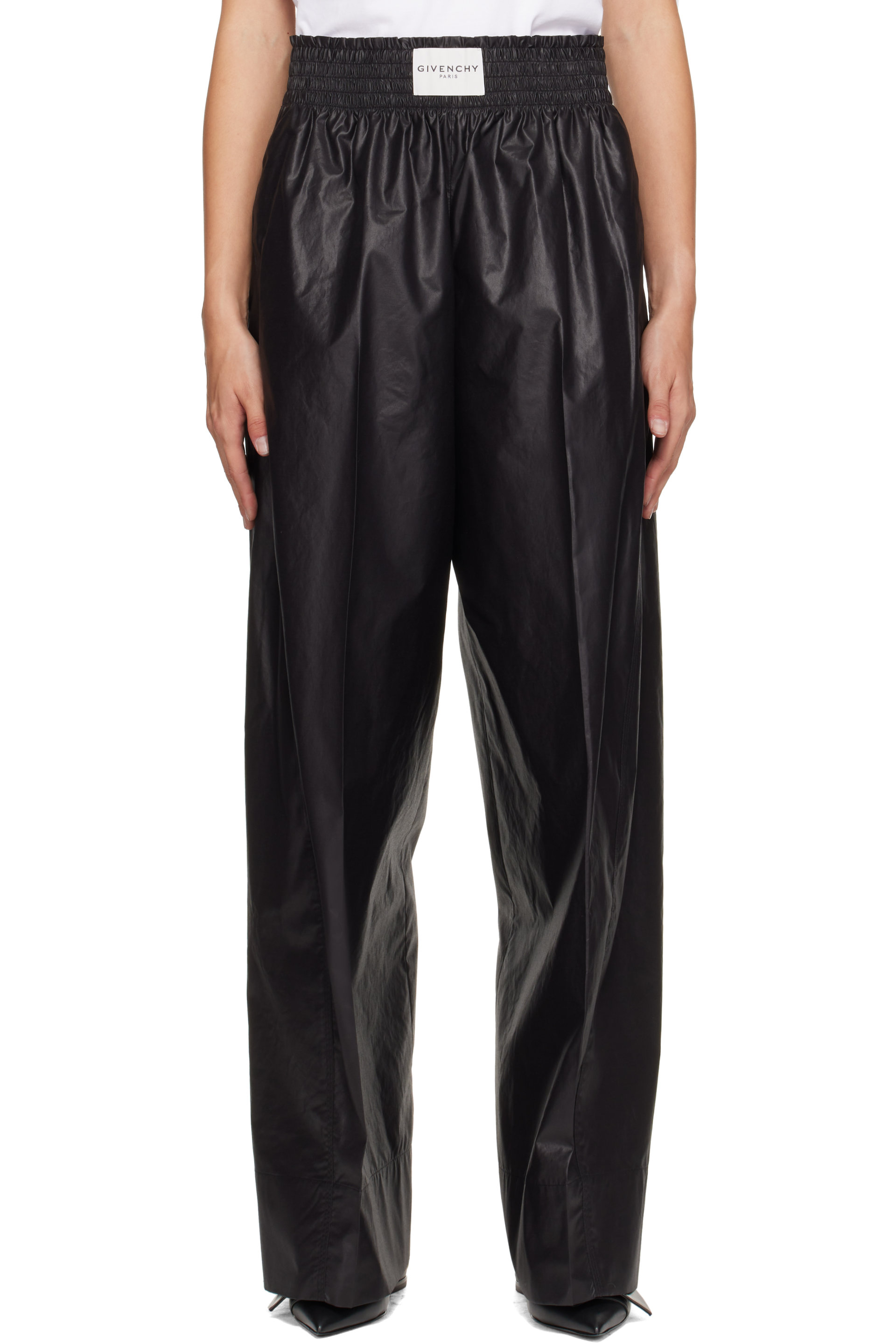 Givenchy - Black Cocoon Elastic-Waist Technical Poplin Trousers