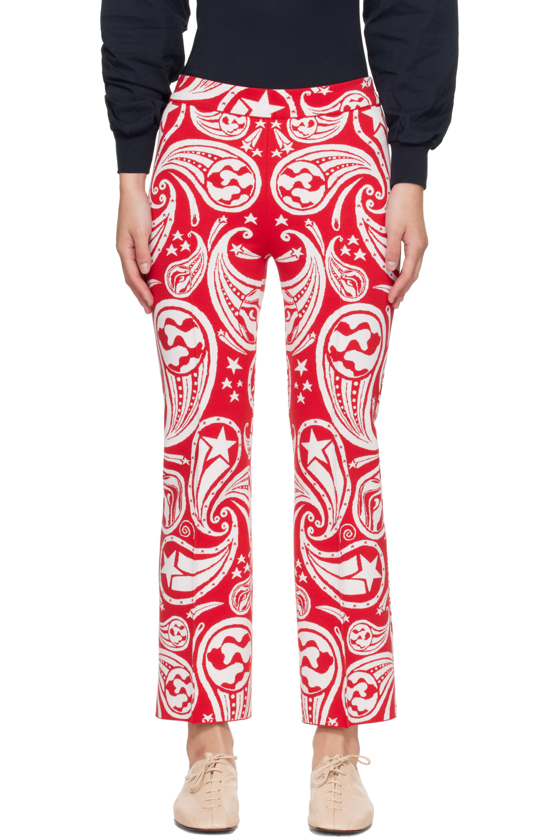High Sport - Red Cosmic Paisley Kick Trousers