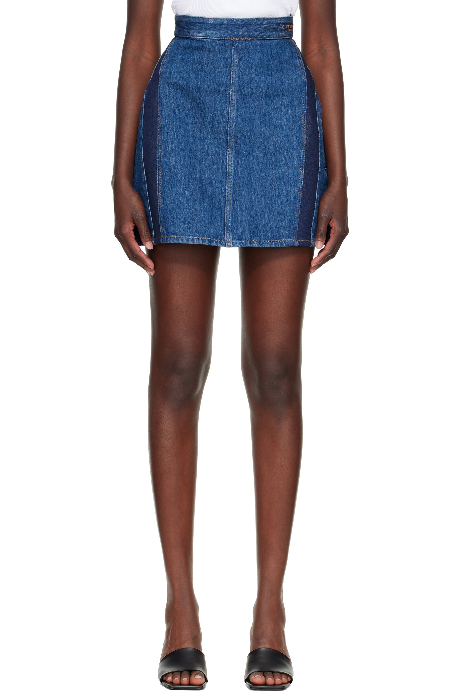 Givenchy - Blue Cocoon Denim Miniskirt