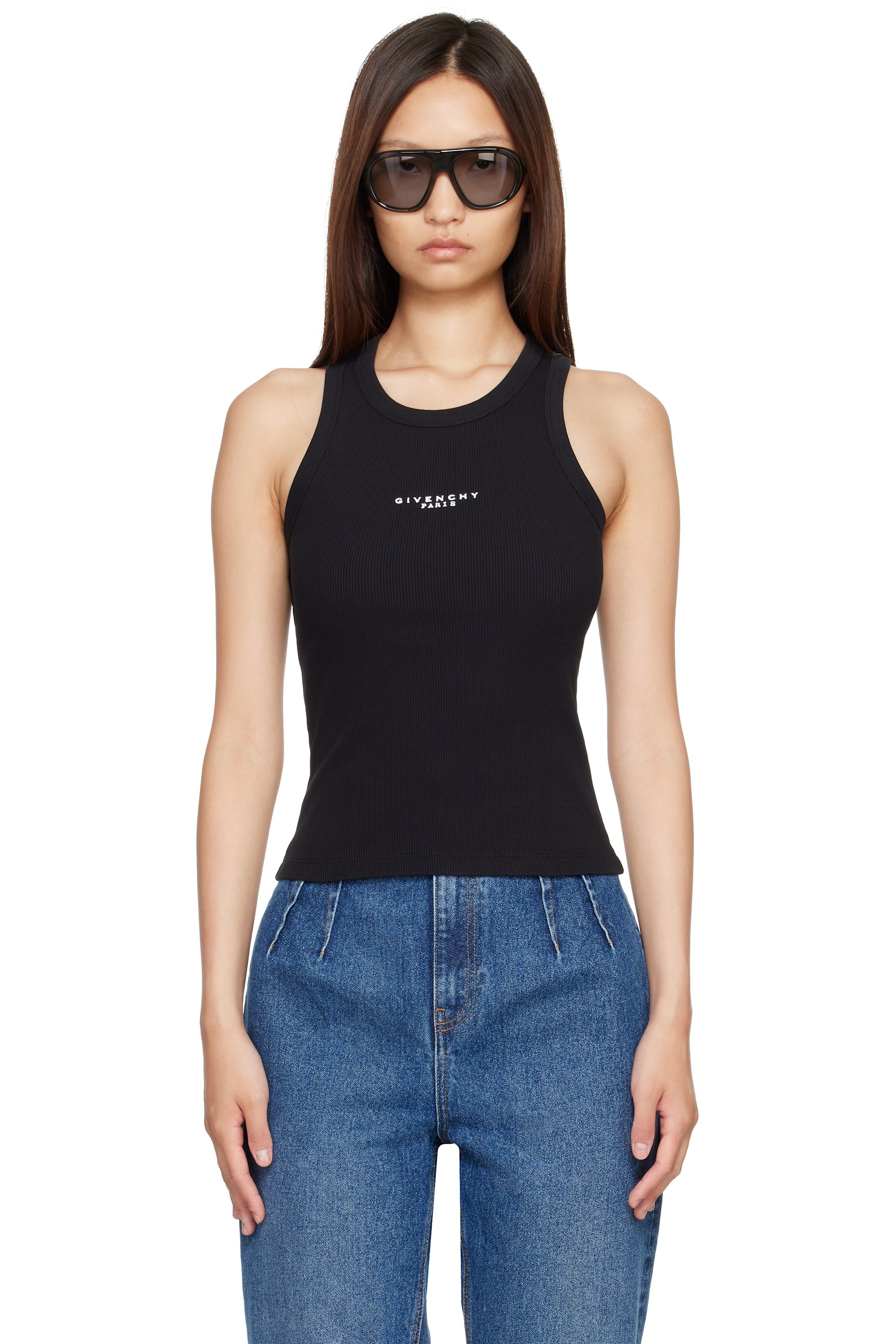 Givenchy - Black Slim Fit 'Givenchy Paris' Tank Top