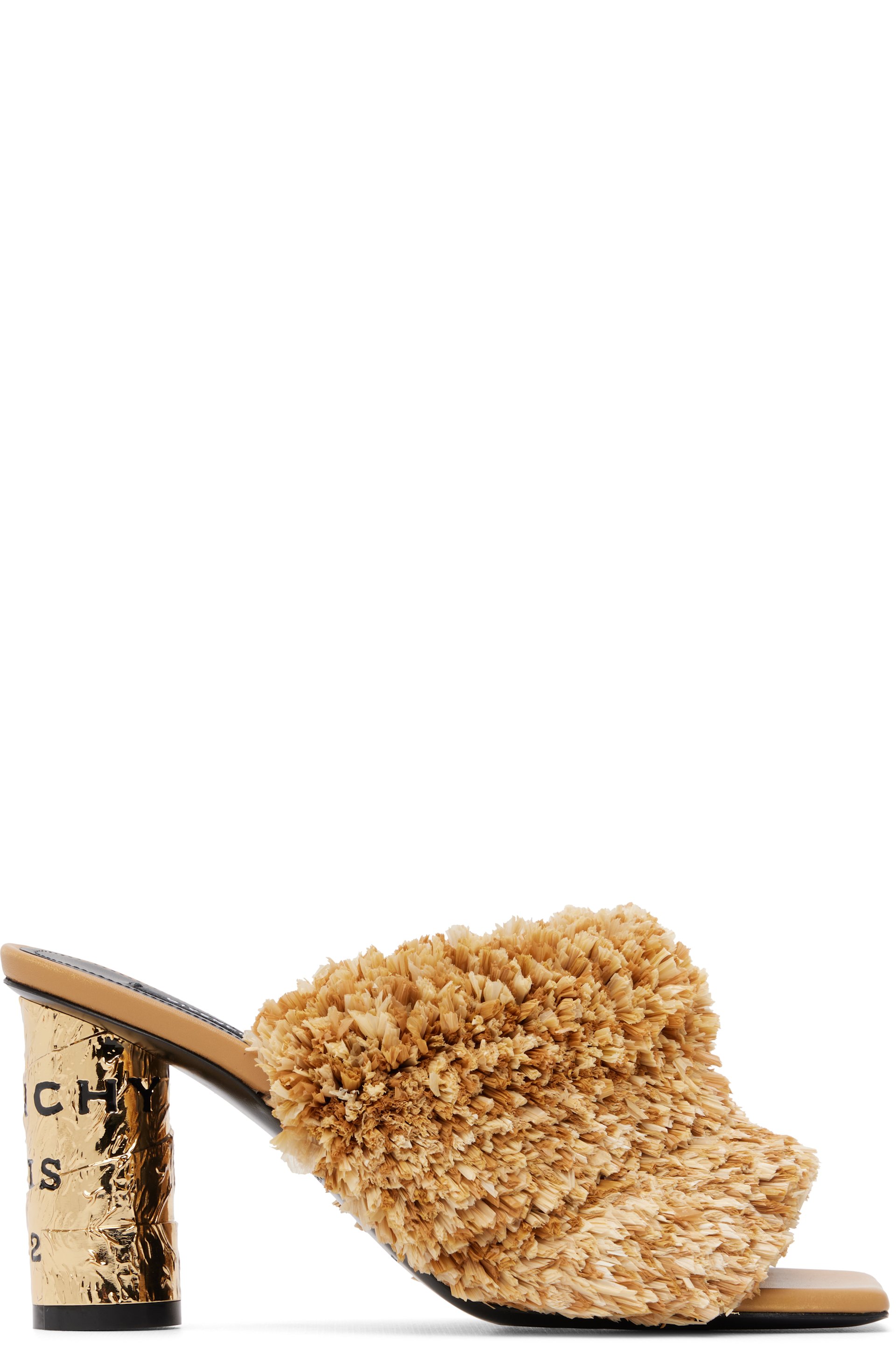 Givenchy - Gold Tape Heeled Mule Sandals