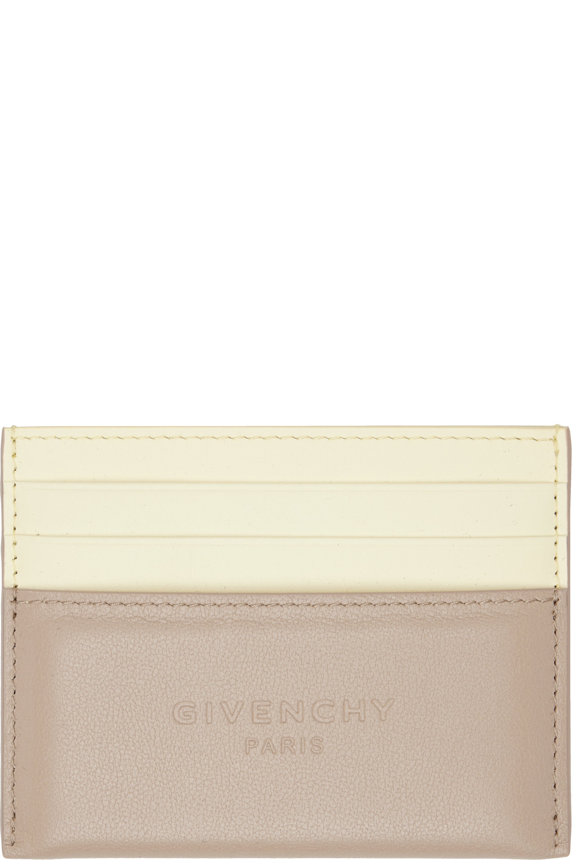 Givenchy - Beige & Taupe Padded Card Holder