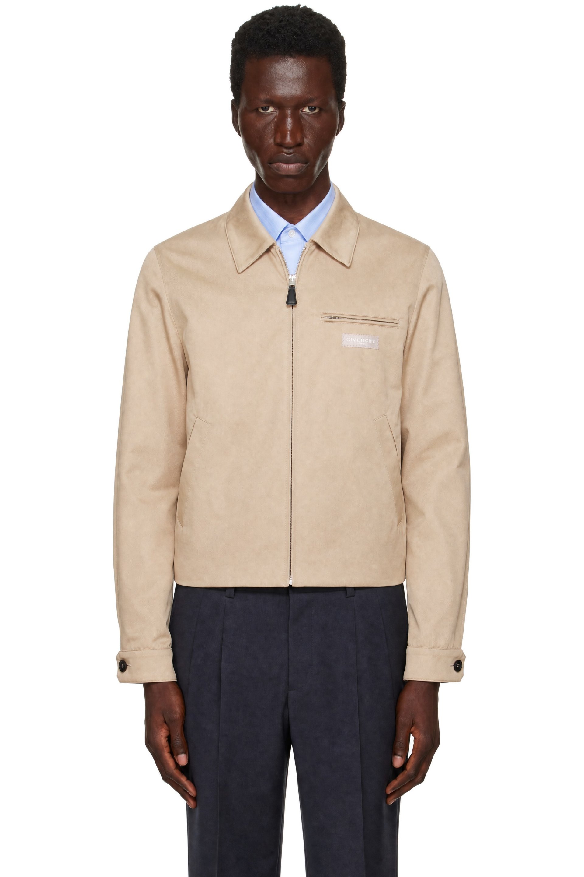 Givenchy - Beige Cotton Harrington Jacket
