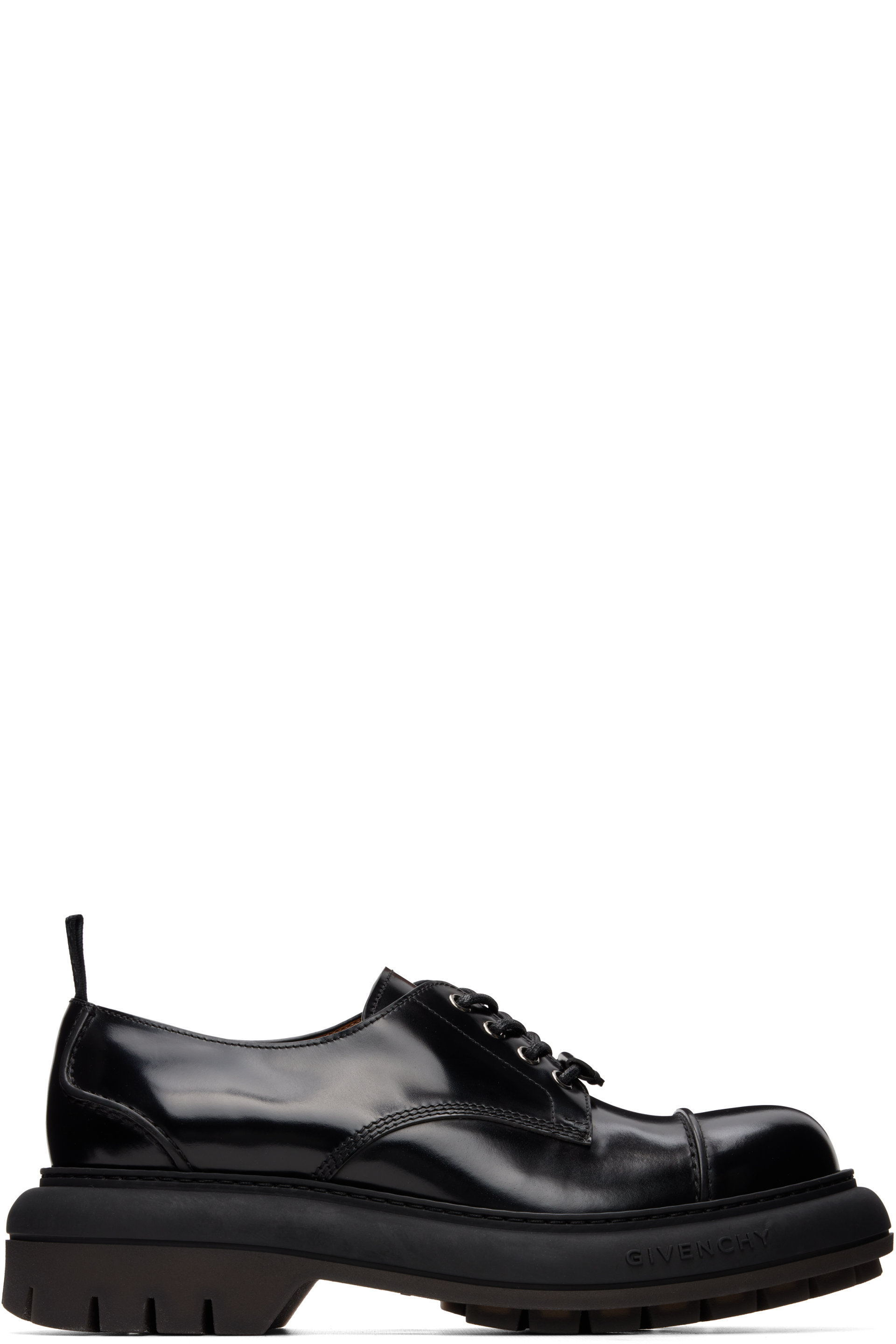 Givenchy - Black 'Givenchy Cargo' Leather Derbys