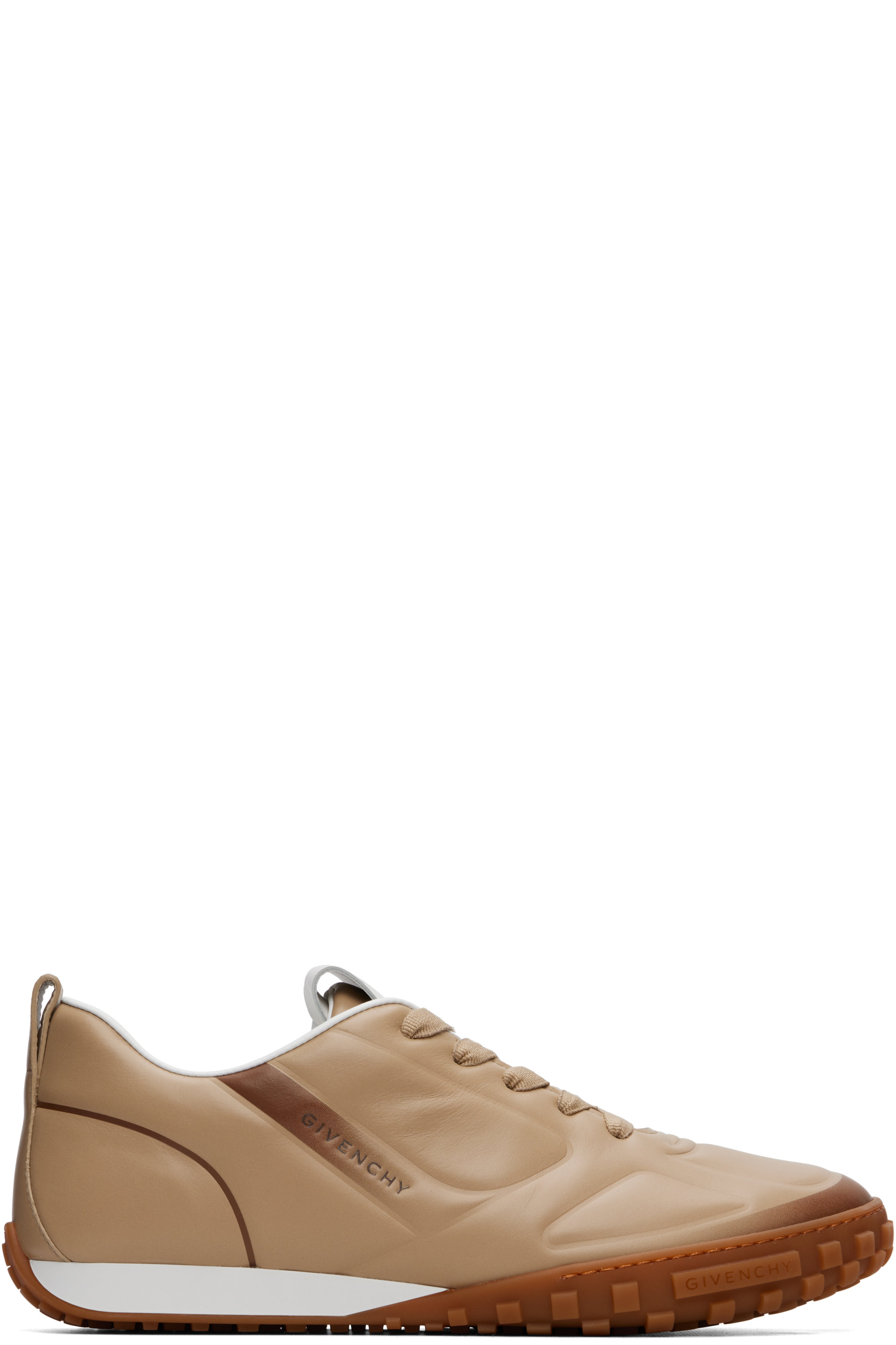 Givenchy - Beige Glide Leather Sneakers
