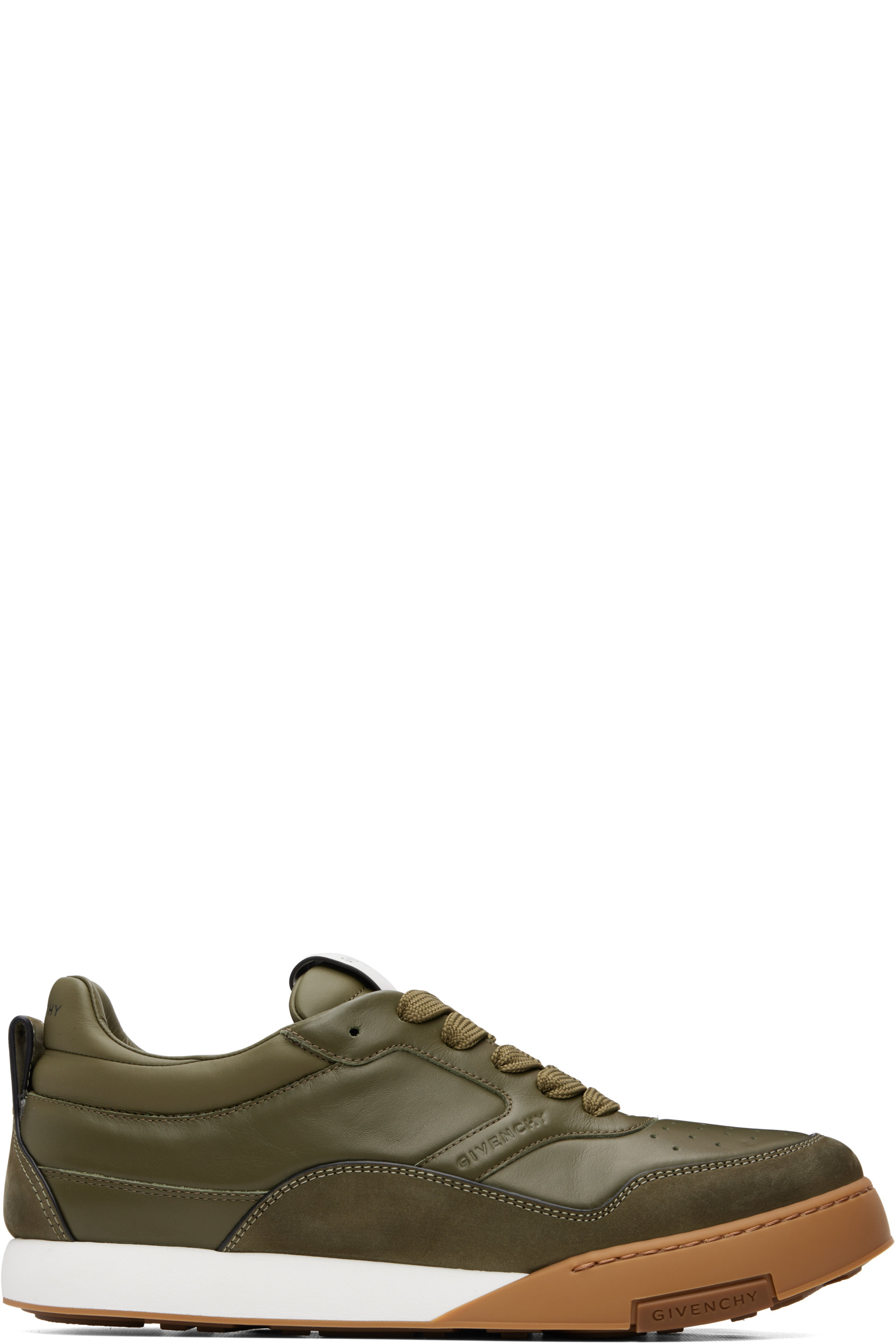 Givenchy - Khaki 'Givenchy Yard' Leather Sneakers