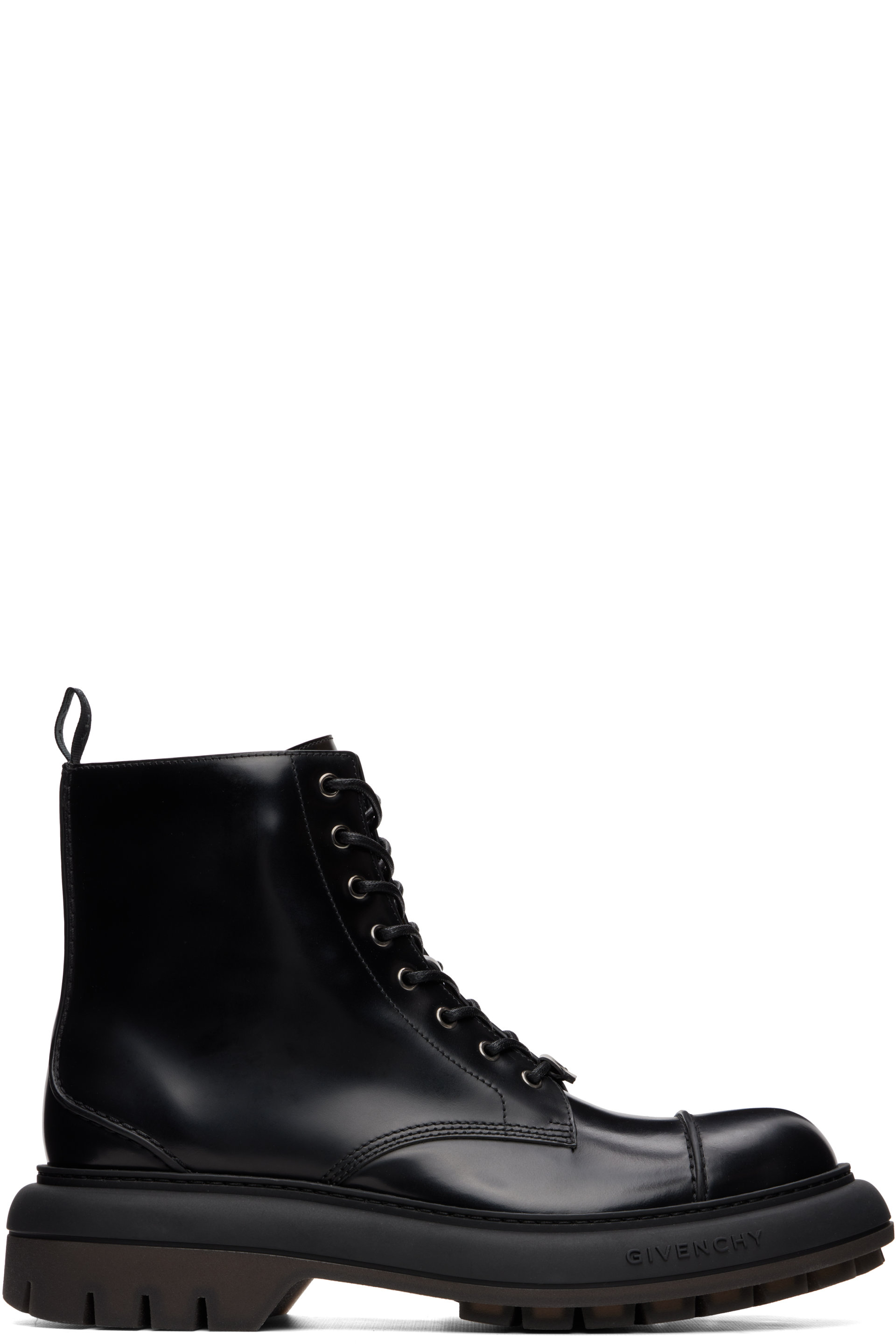 Givenchy - Black 'Givenchy Cargo' Leather Boots