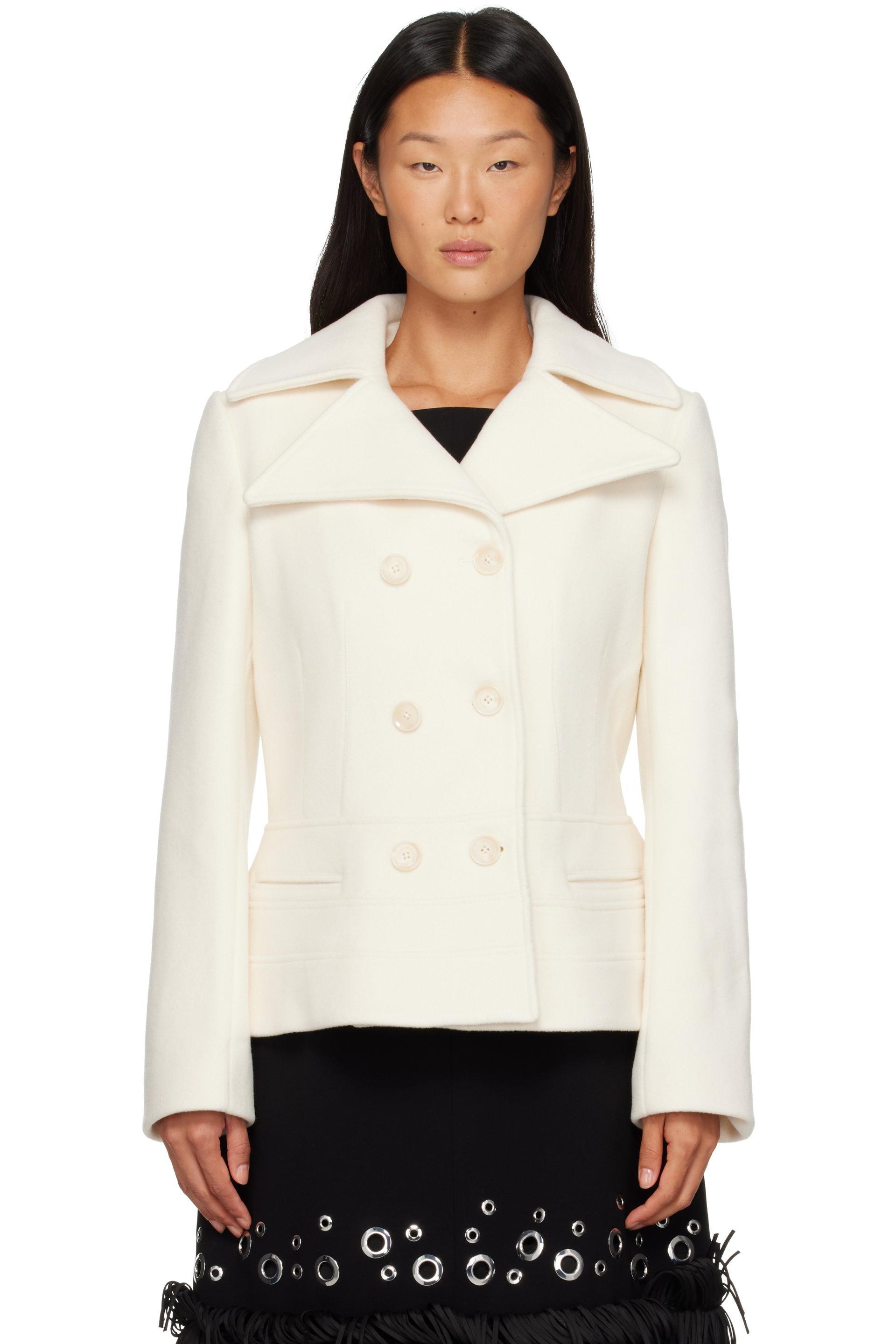 Proenza Schouler - Off-White Romane Compact Melton Wool Jacket