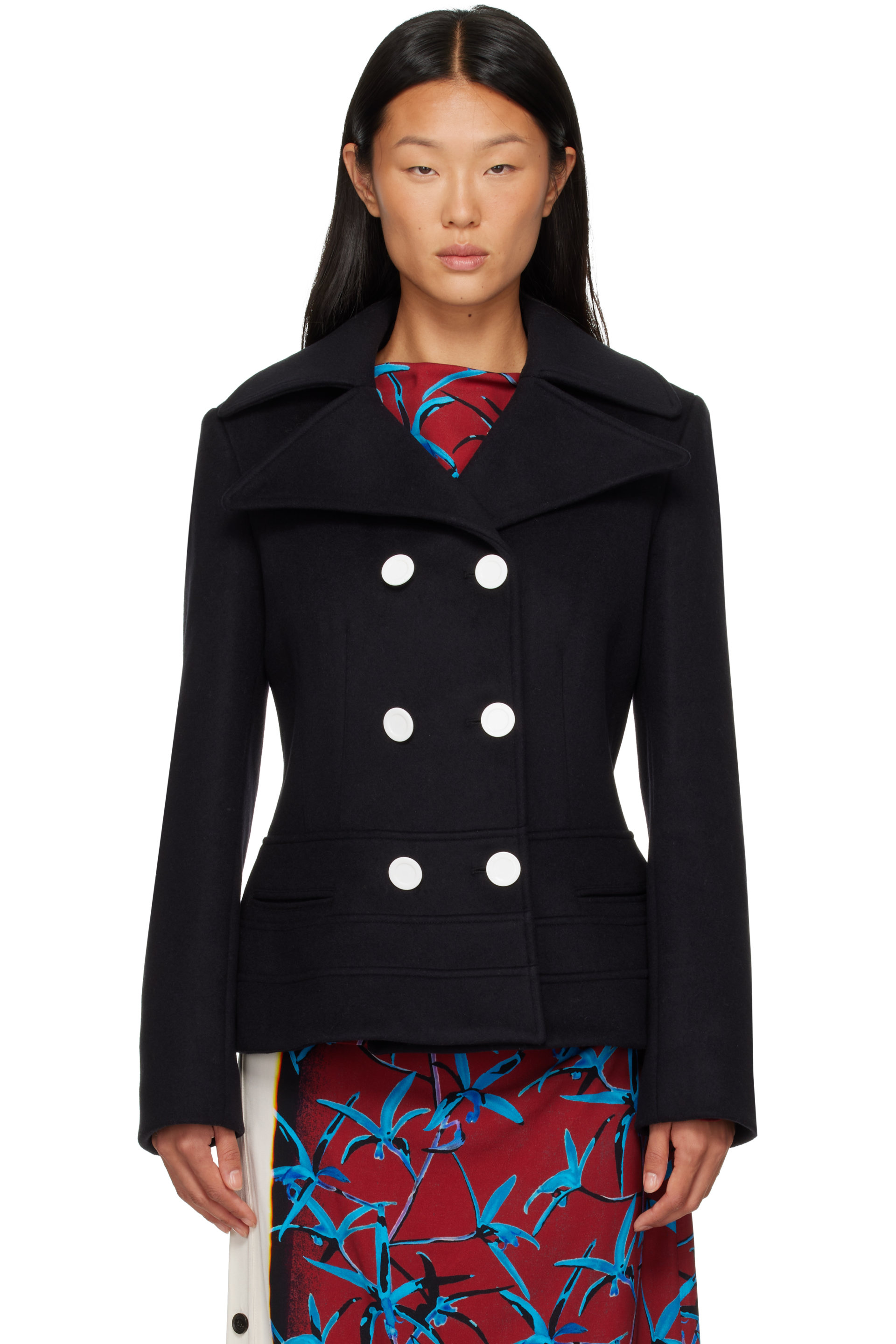 Proenza Schouler - Black Romane Compact Melton Wool Jacket