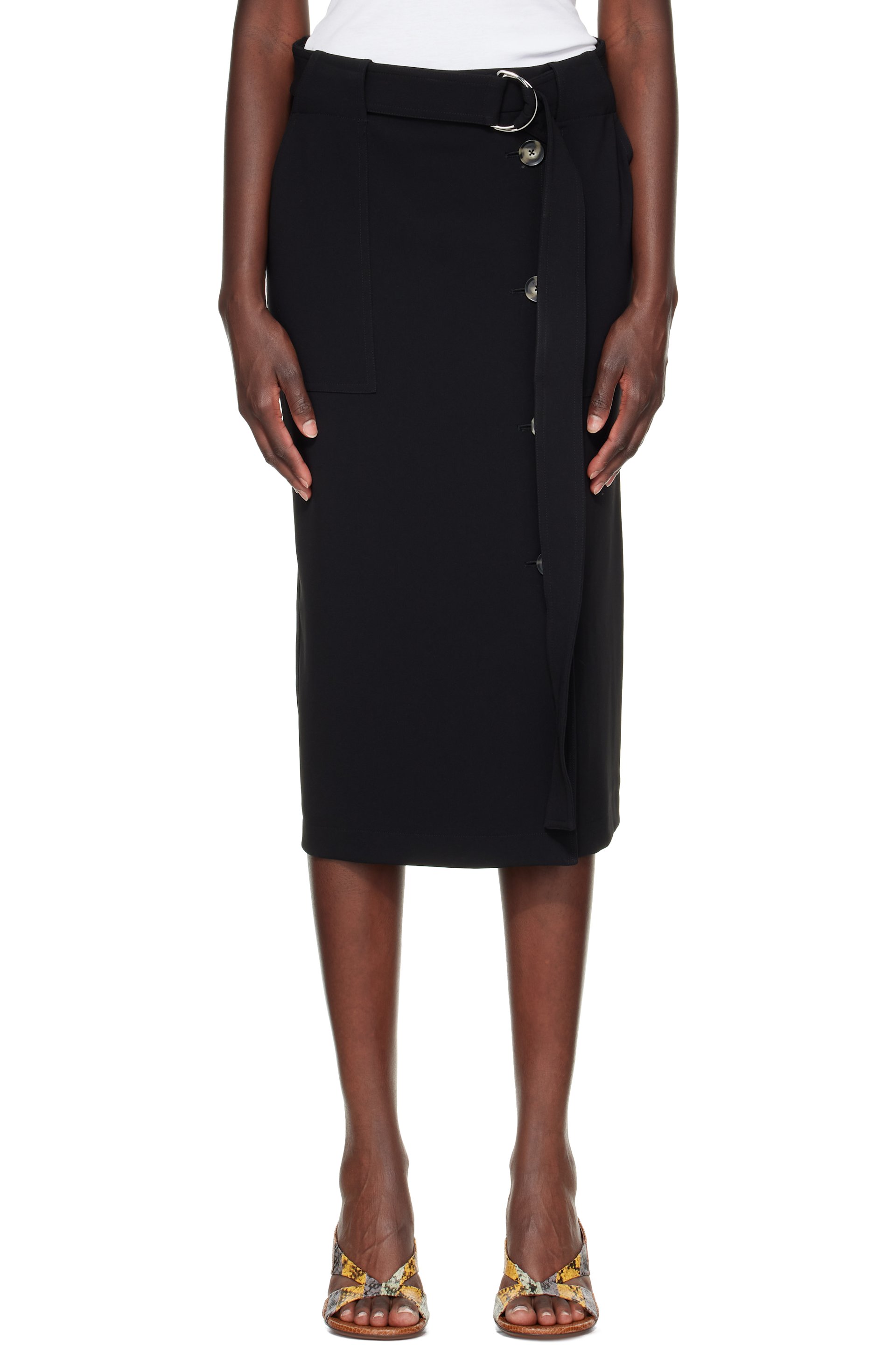 Proenza Schouler - Black Carine Cargo Midi Skirt
