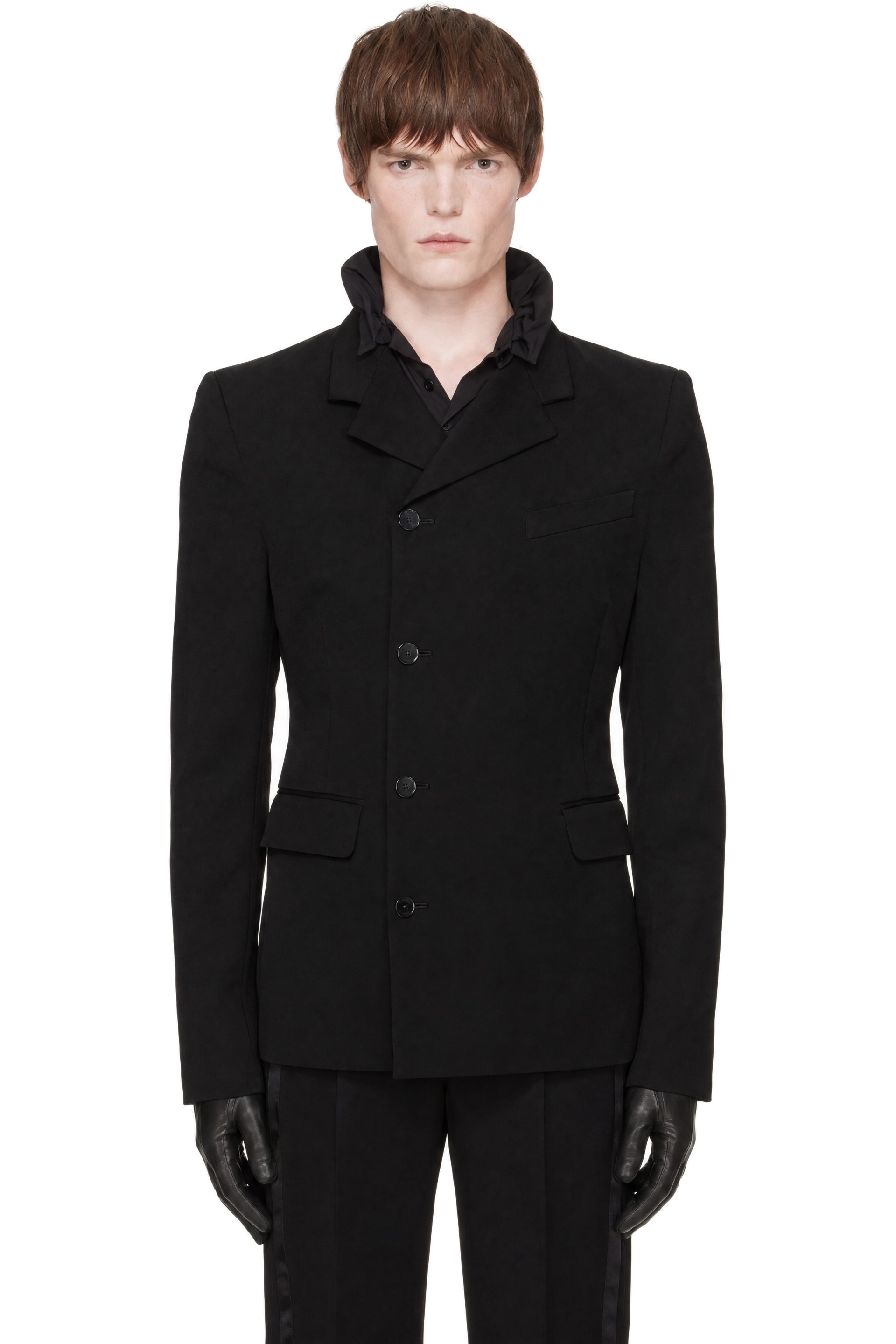 ALAINPAUL - Black Over Crossed Tailored Blazer
