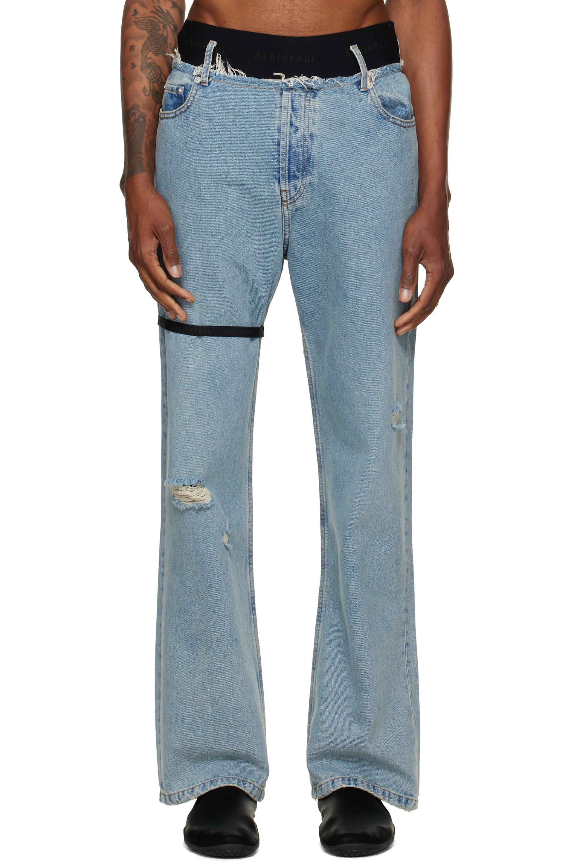 ALAINPAUL - Blue Regular Fit Jeans