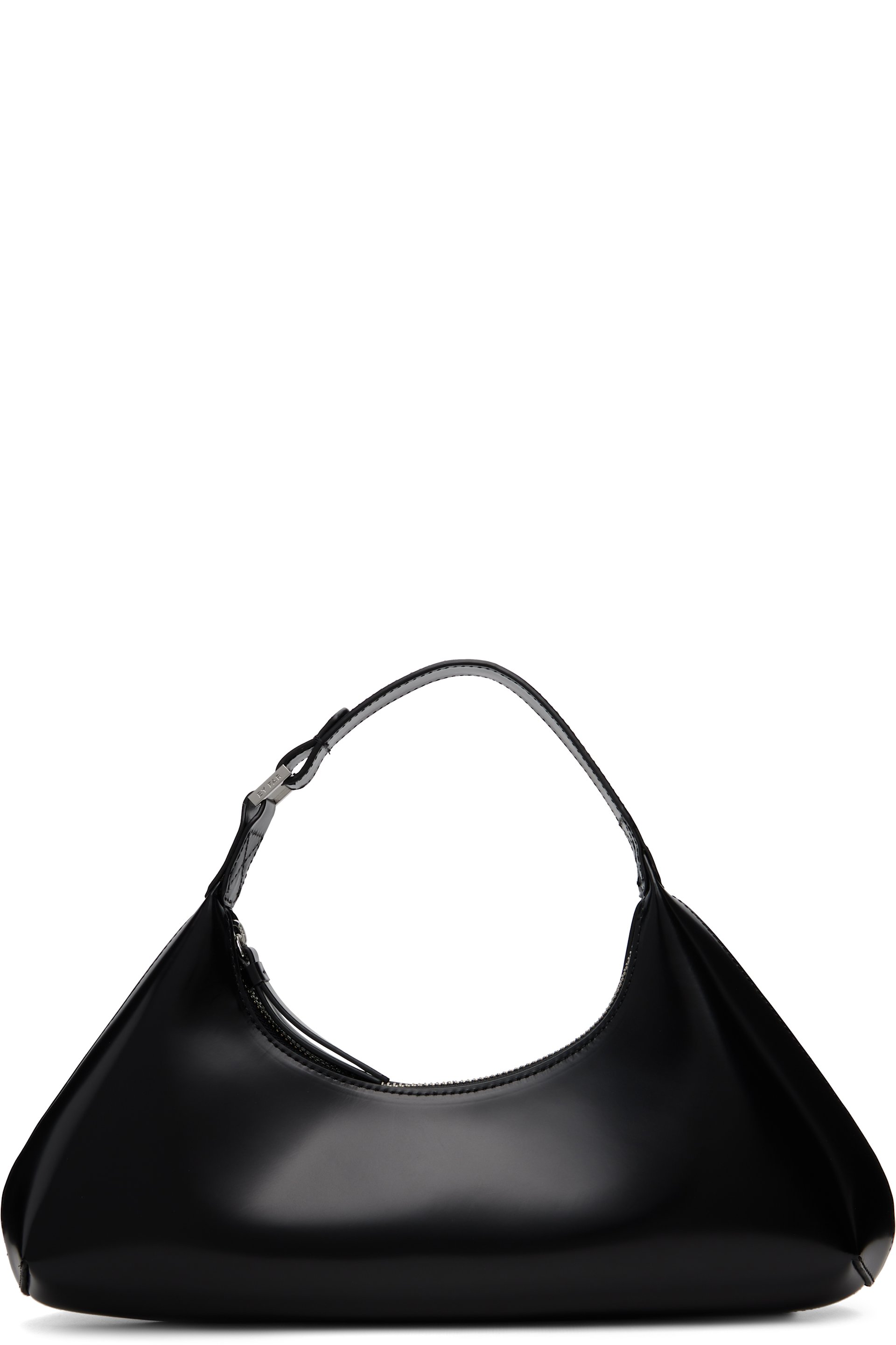 BY FAR - Black Amberette Semi Patent Leather Bag
