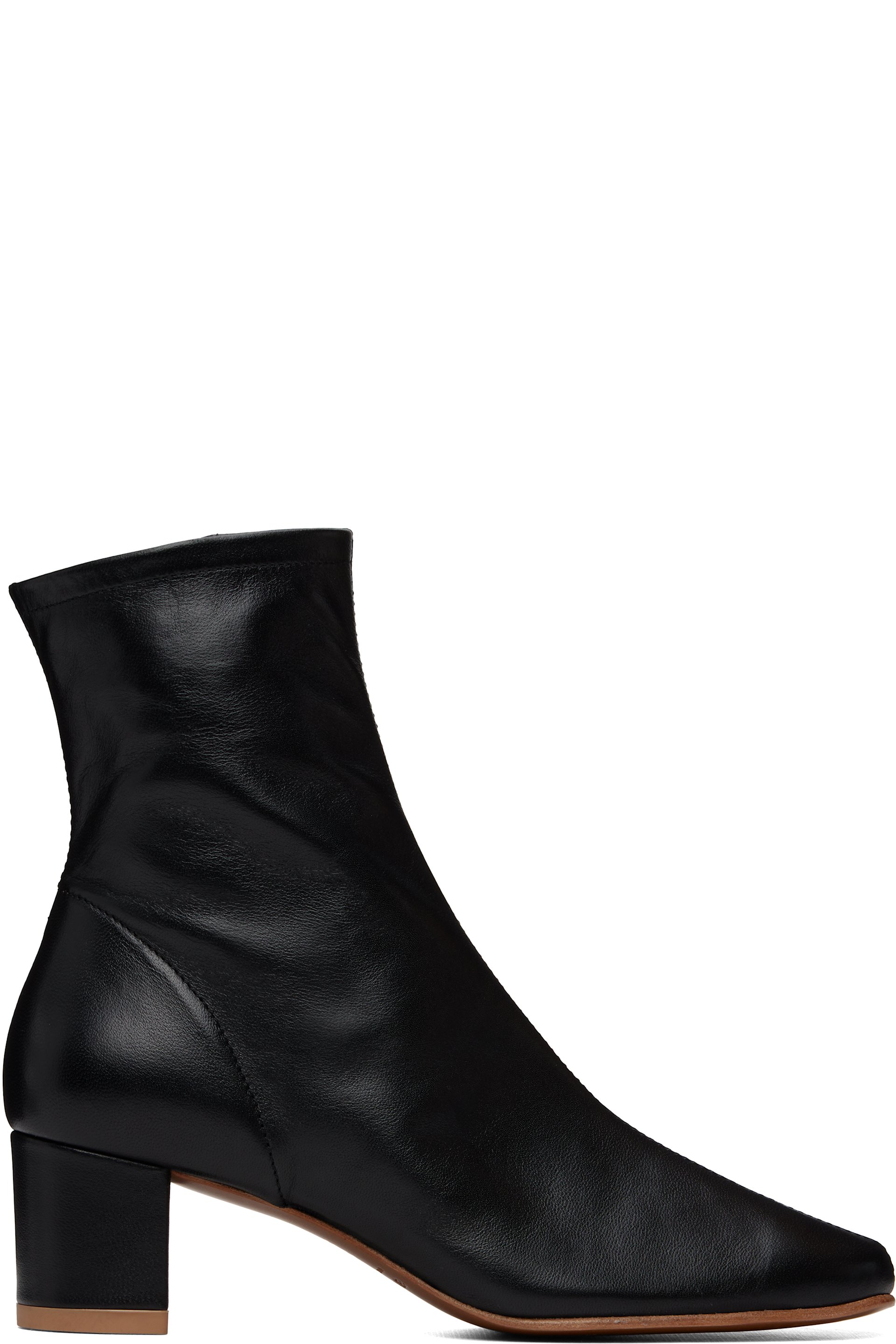 BY FAR - Black Sofia Leather Ankle Boots