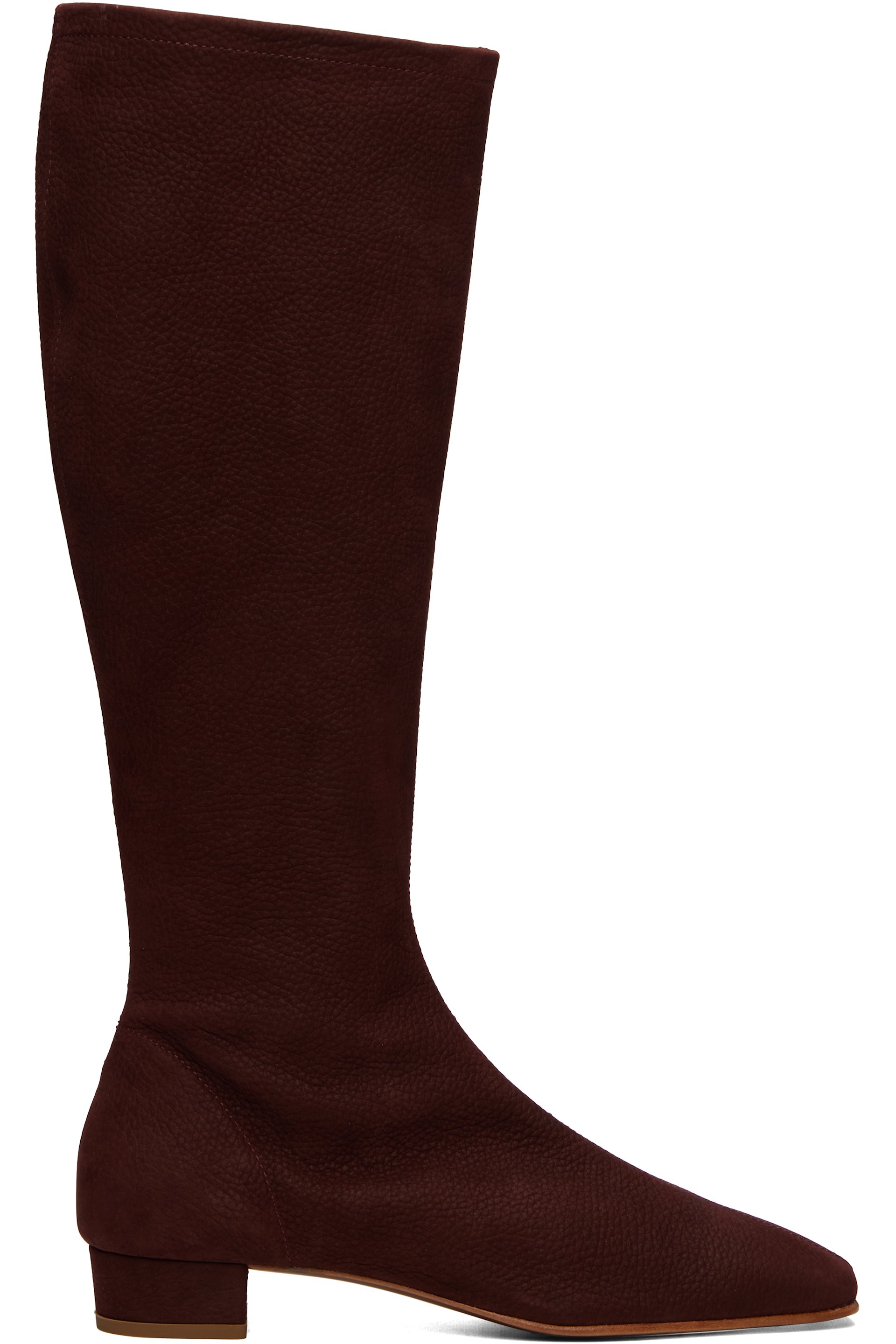 BY FAR - Brown Edie Nubuck Knee-High Boots