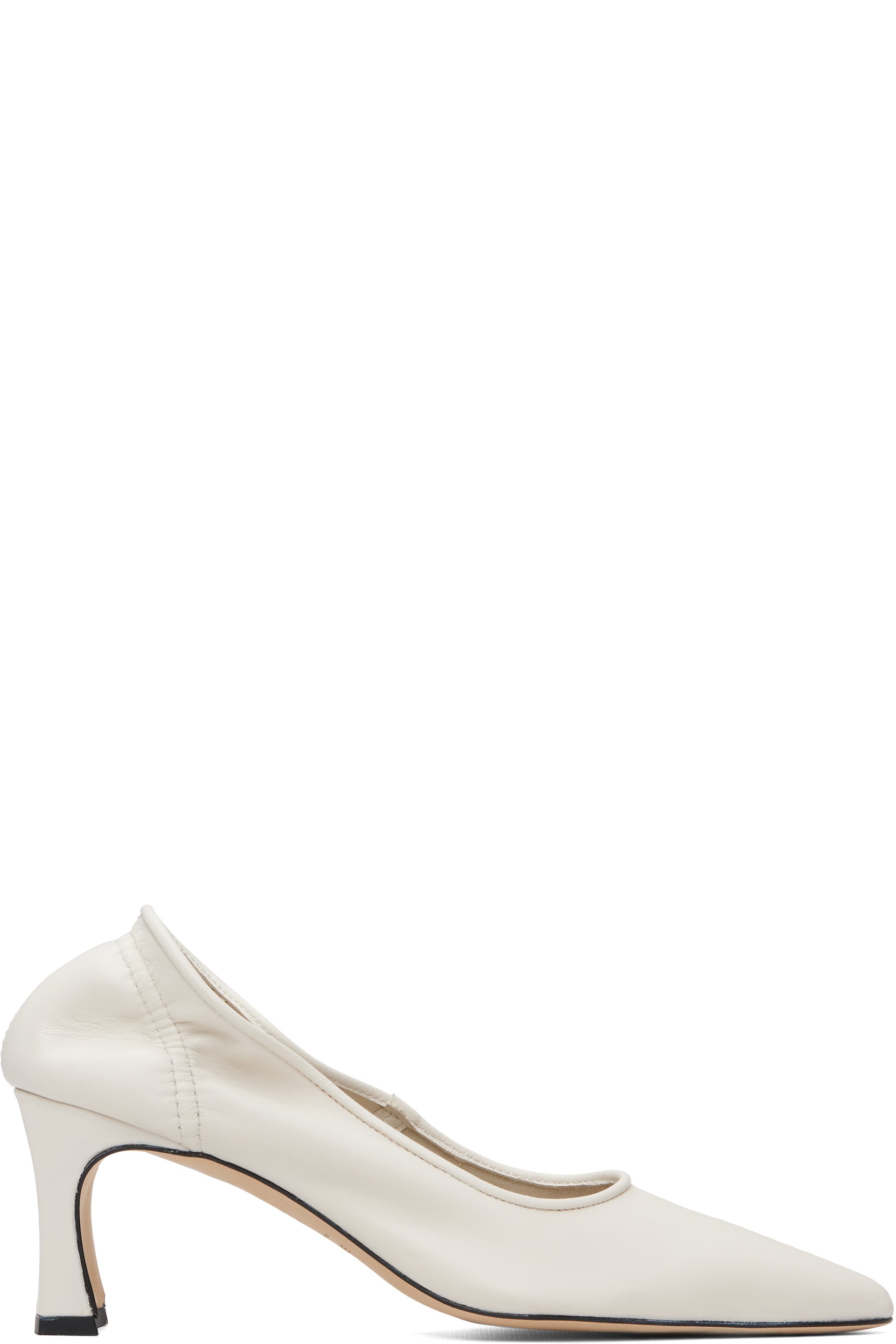 BY FAR - White Carre Heels