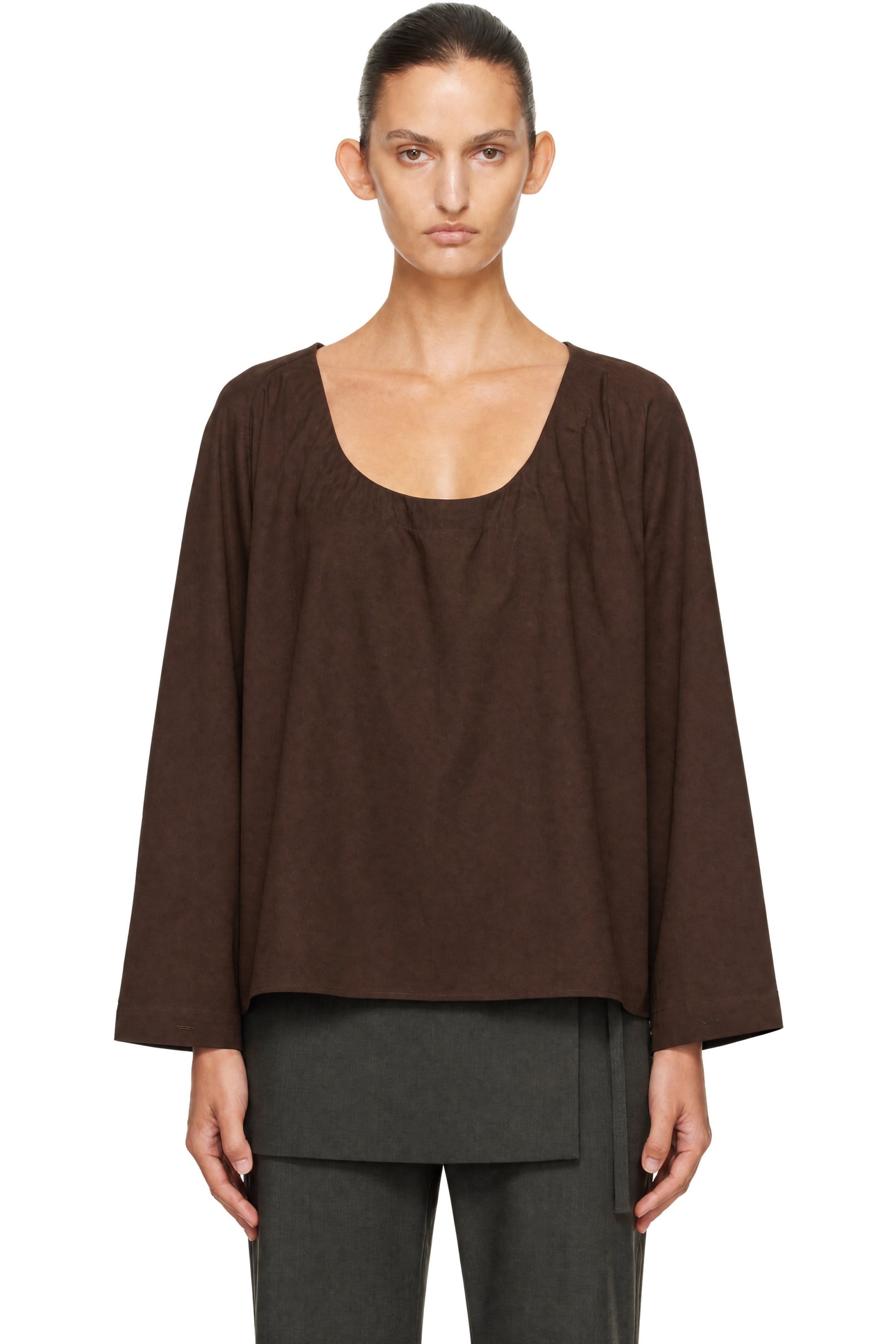 BAMBOU ROGER KWONG - Brown Cotton Blouse