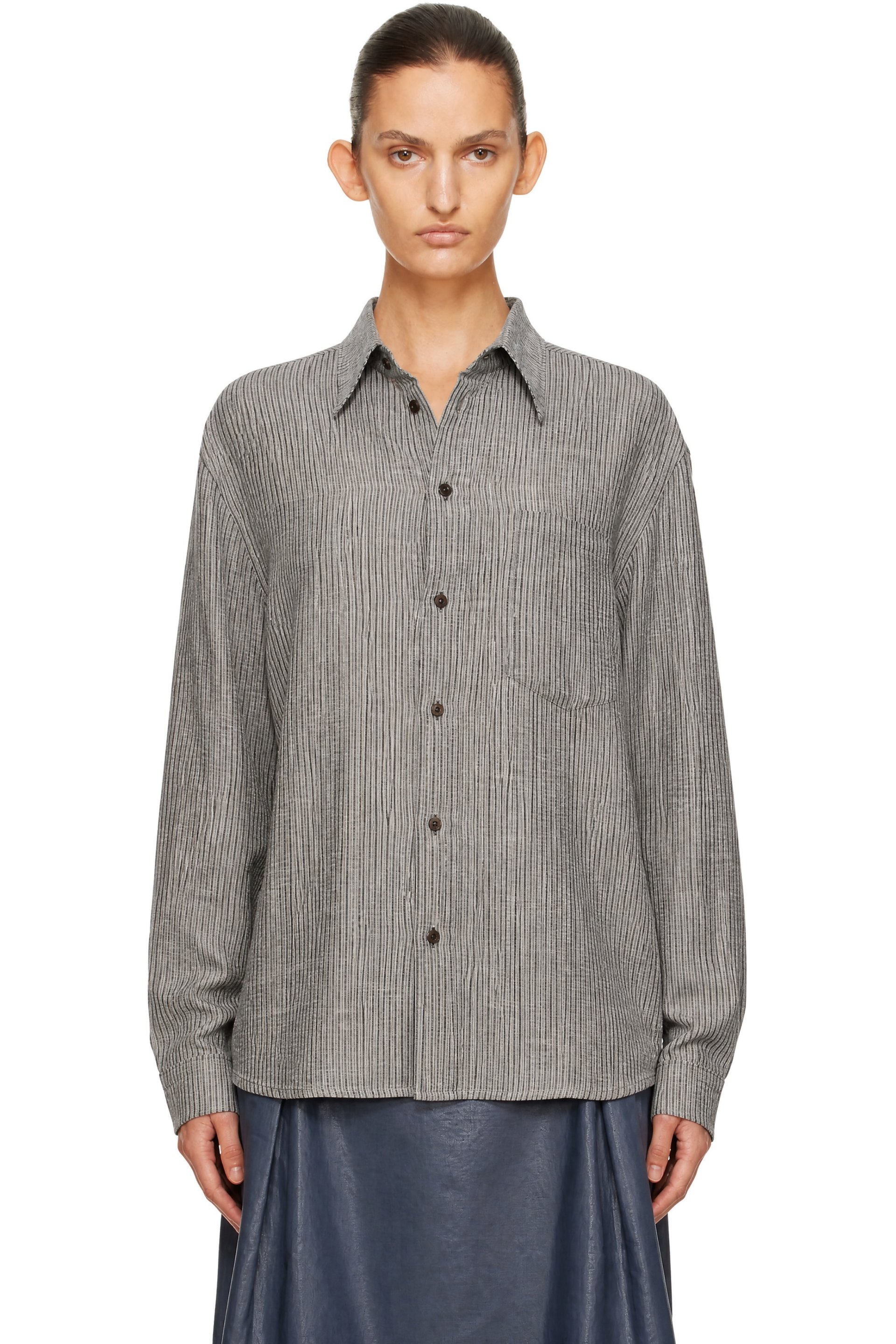 BAMBOU ROGER KWONG - Gray Pyjama Shirt