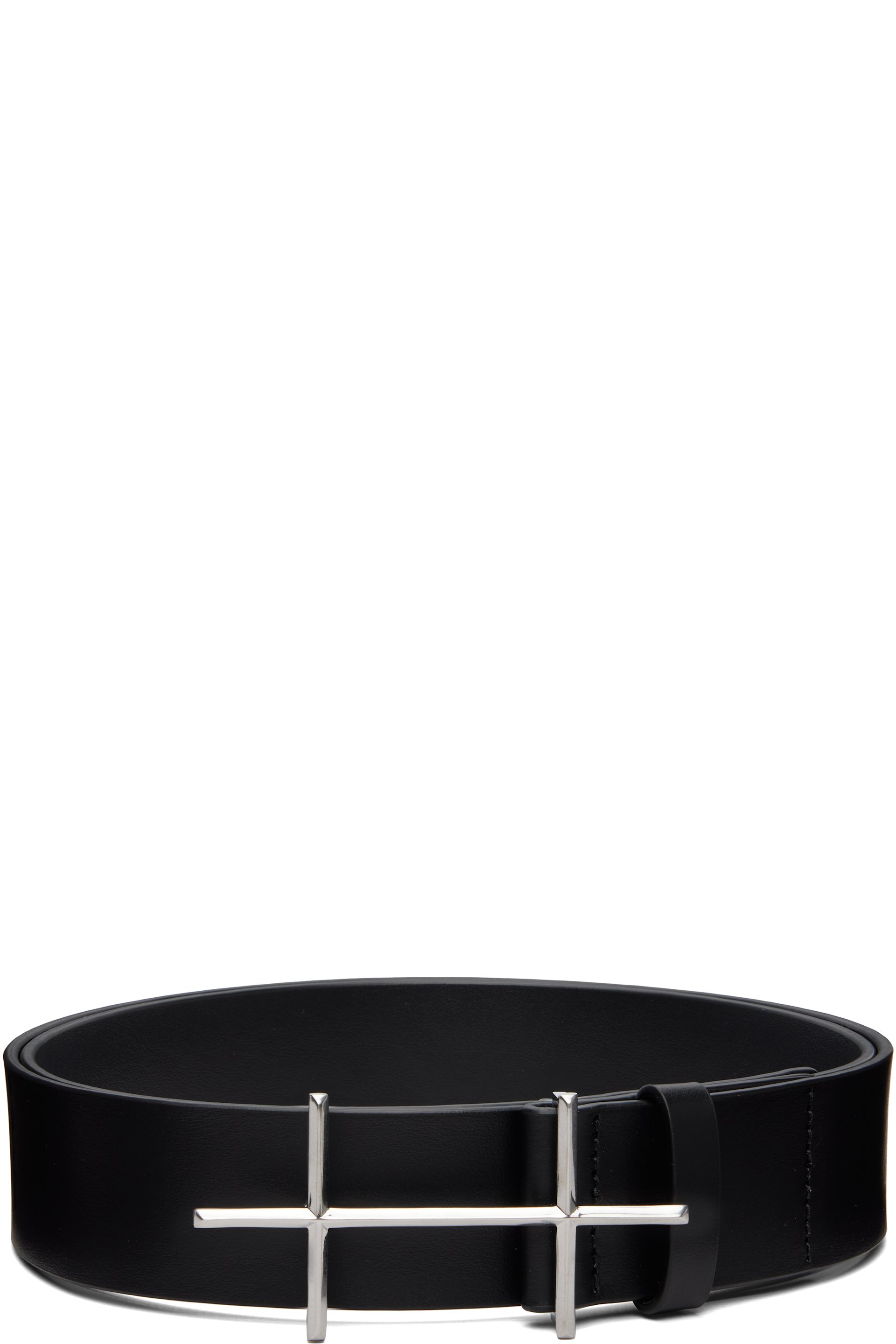 HELIOT EMIL: Black H Belt | SSENSE