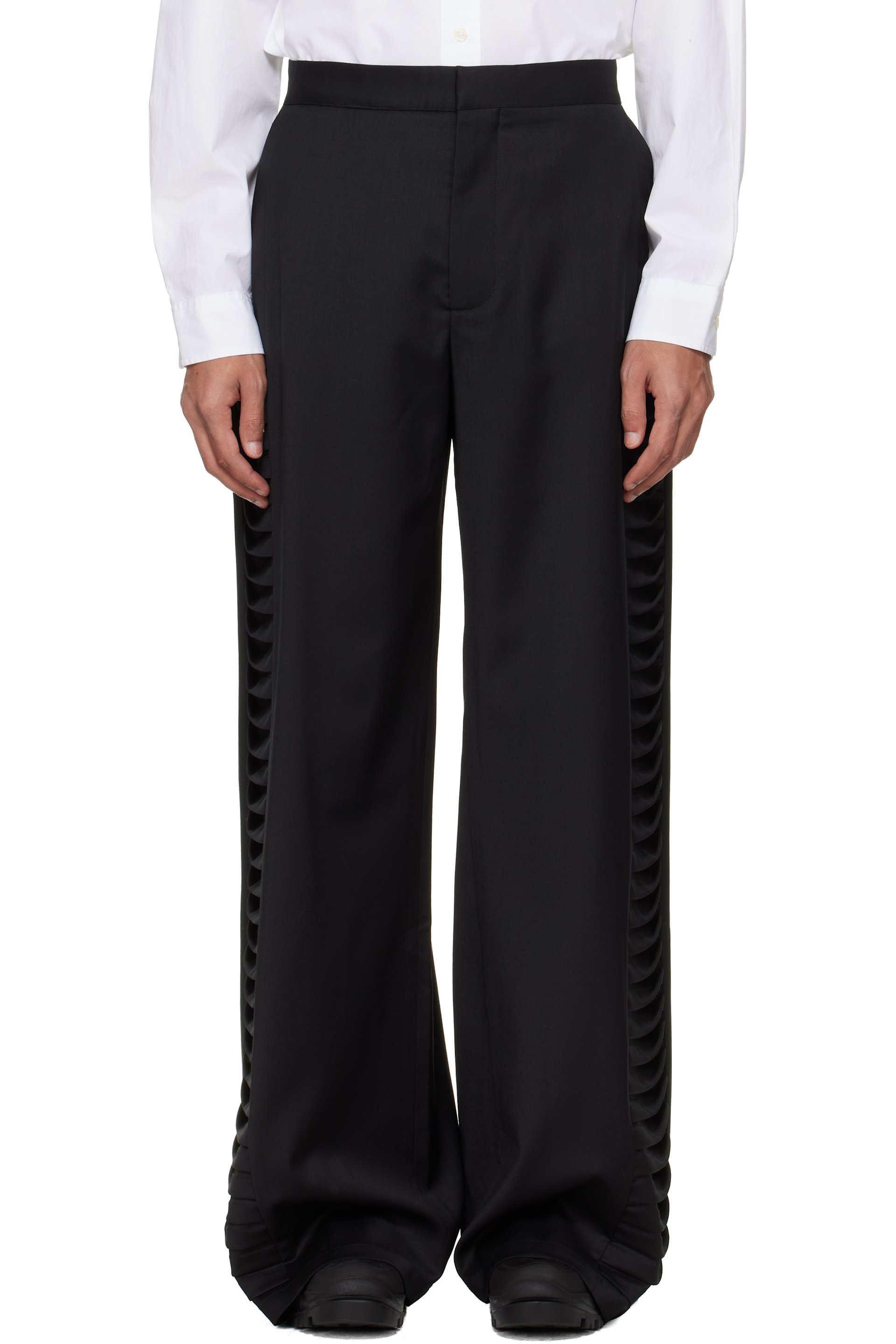 HELIOT EMIL - Black Vibraxis Tailoring Trousers